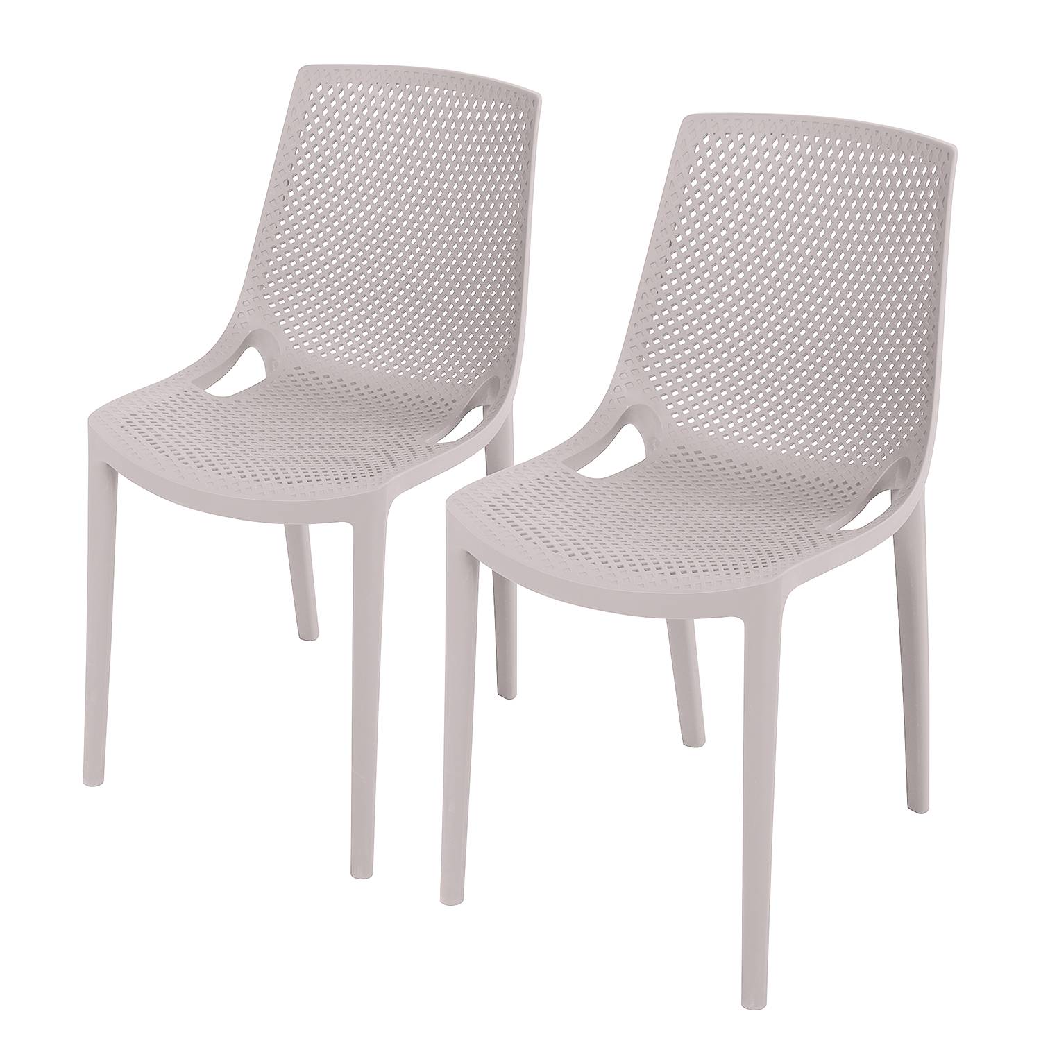 2x Stapelstuhl Vacaria Grau