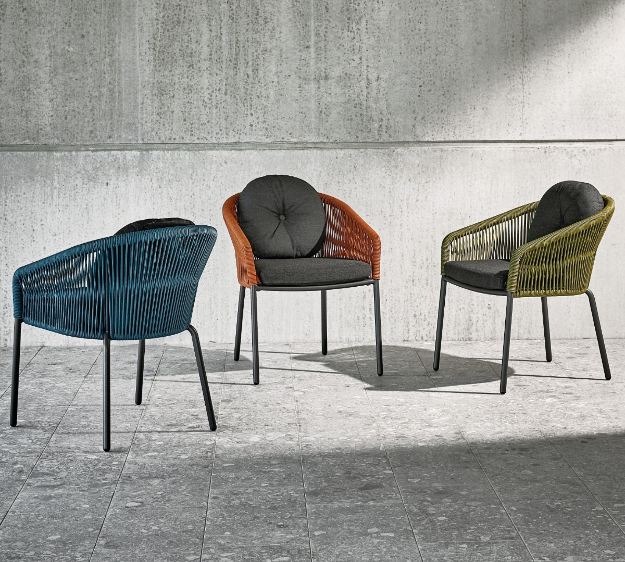 Loop Dining Sessel Aluminium String-Flex Terracotta