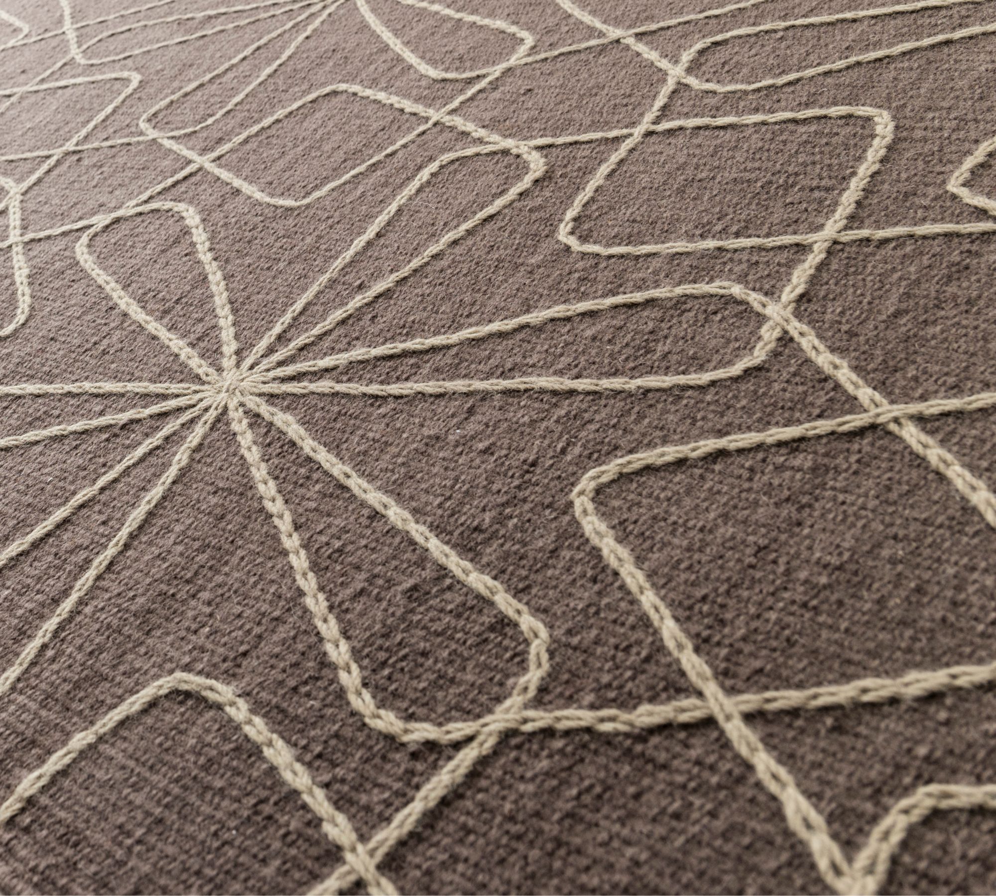 Kelim Motifs Infinity Teppich Wolle Braun 200 x 300 cm