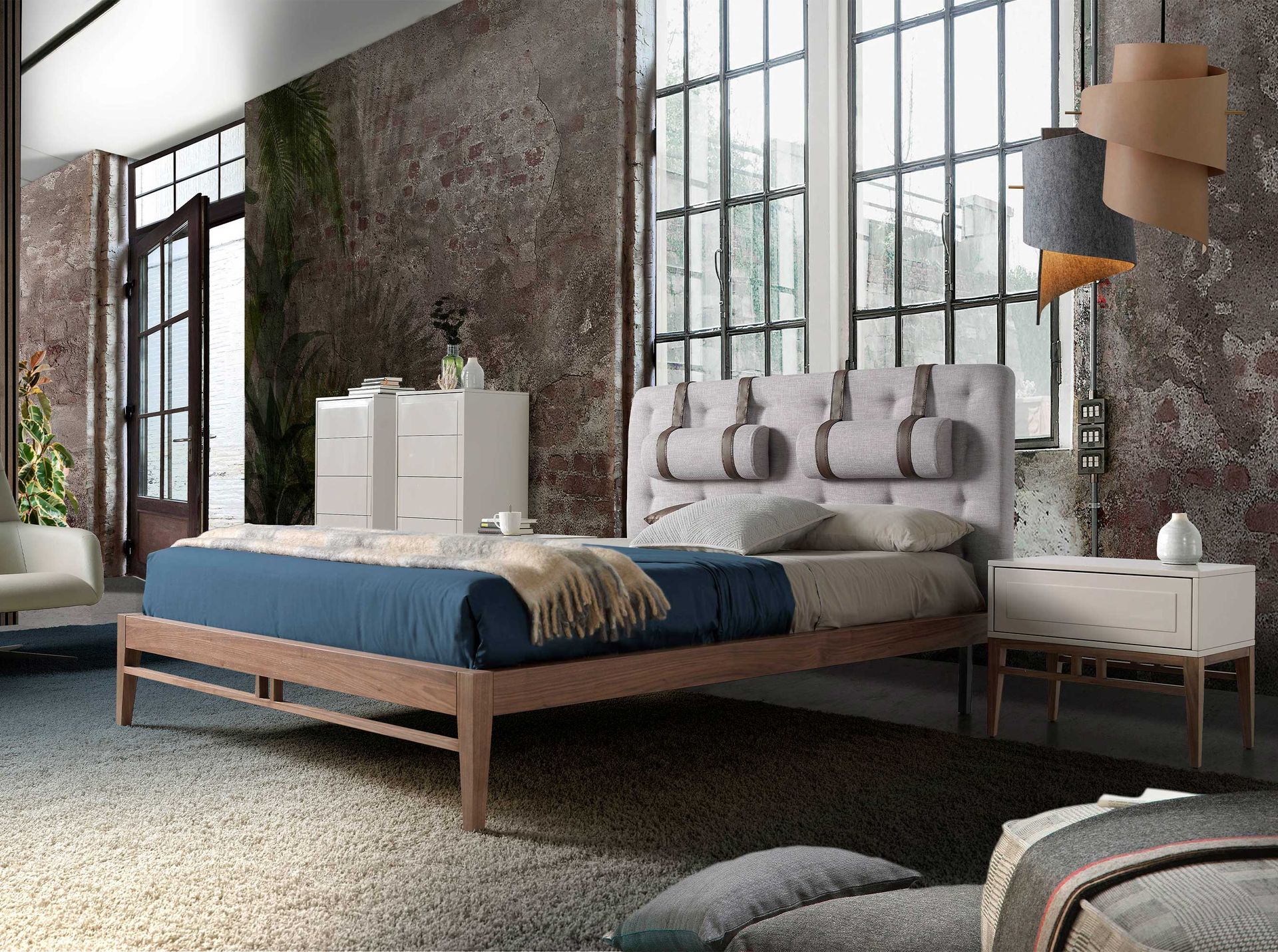 Nightstand walnut veneer cream