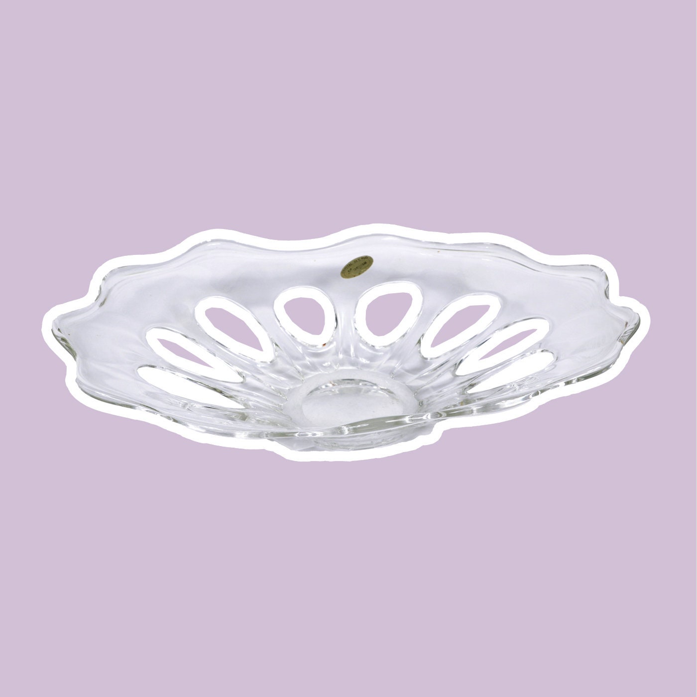 Vintage Handmade Fruit Bowl Lead Crystal