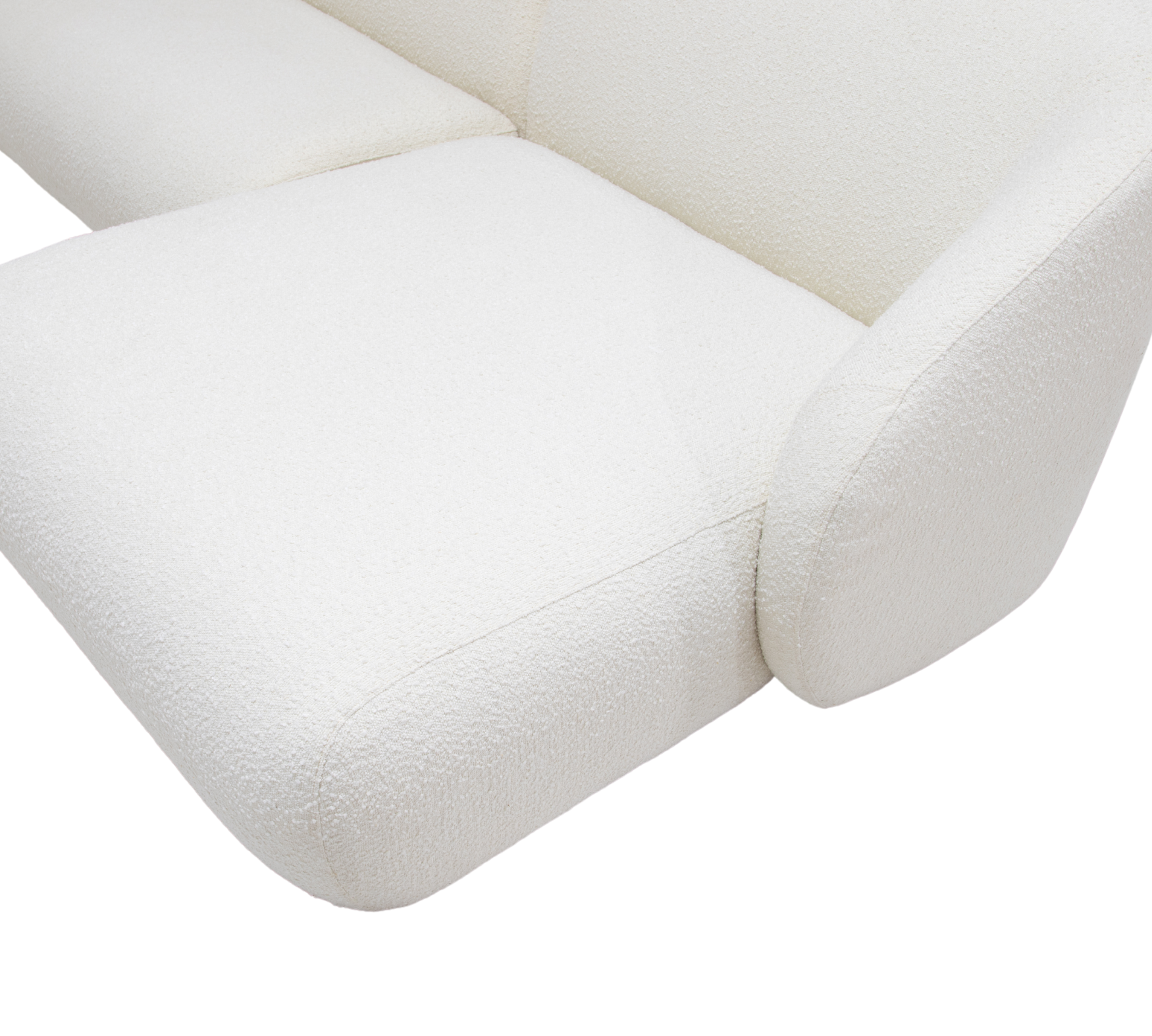 Blanca 3-Sitzer Sofa Récamiere Rechts Bouclé Off White