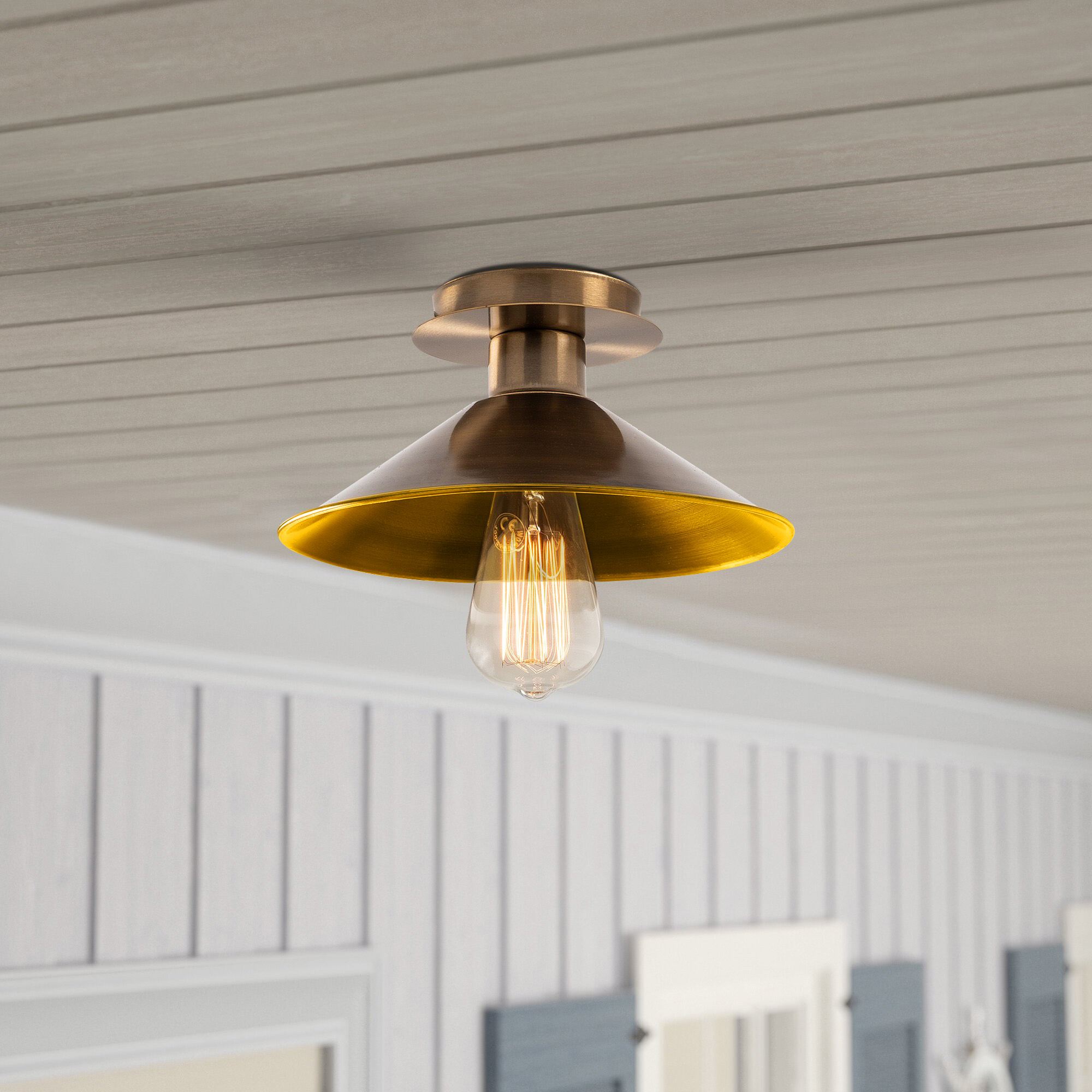 Berceste N-662 Lampada da soffitto Metallo Oro