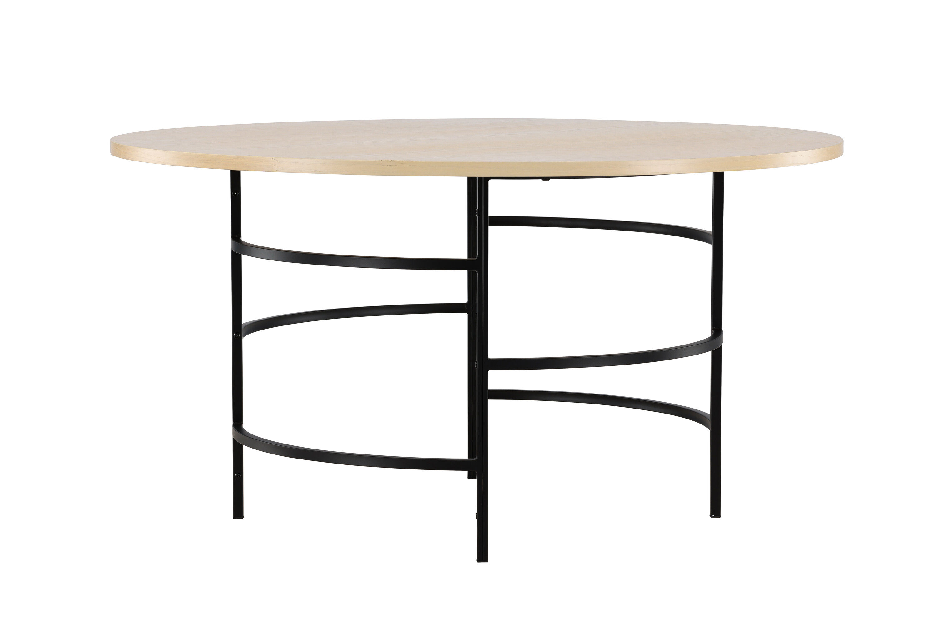 Copenhagen Dining table Whitewash Black ⌀140x74cm