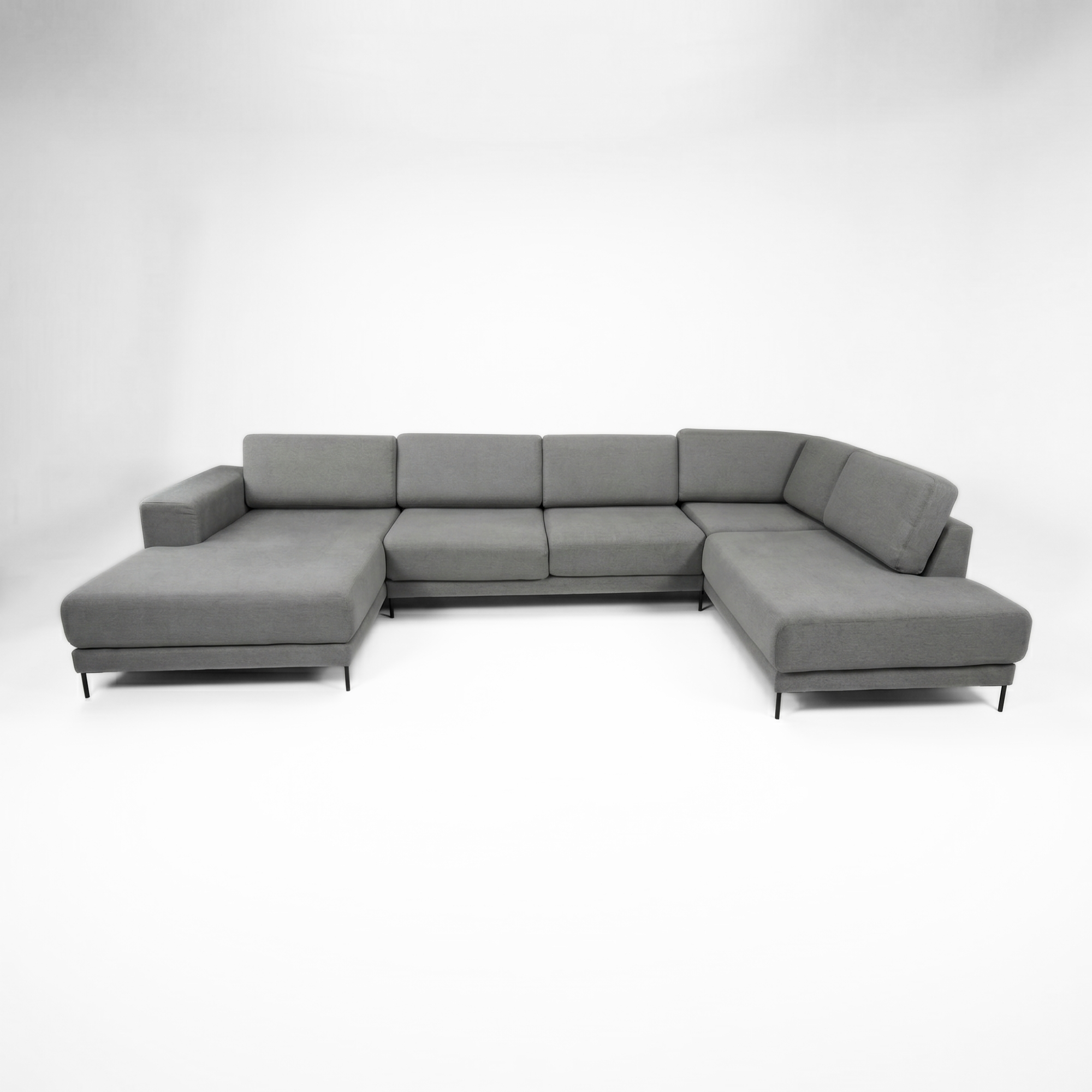 Tyme Sofa Landscape With Récamiere Fine Fabric Slate Grey