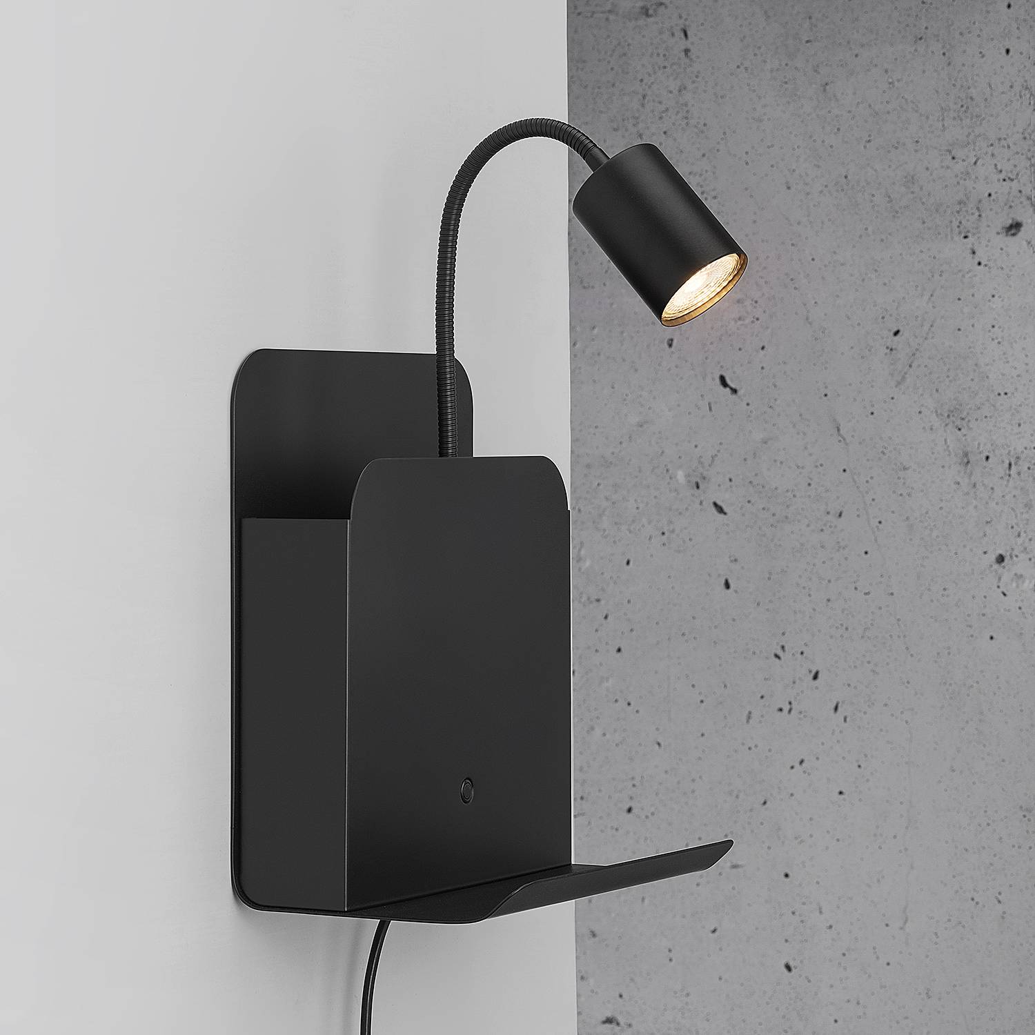 Wandleuchte Roomi Stahl Schwarz