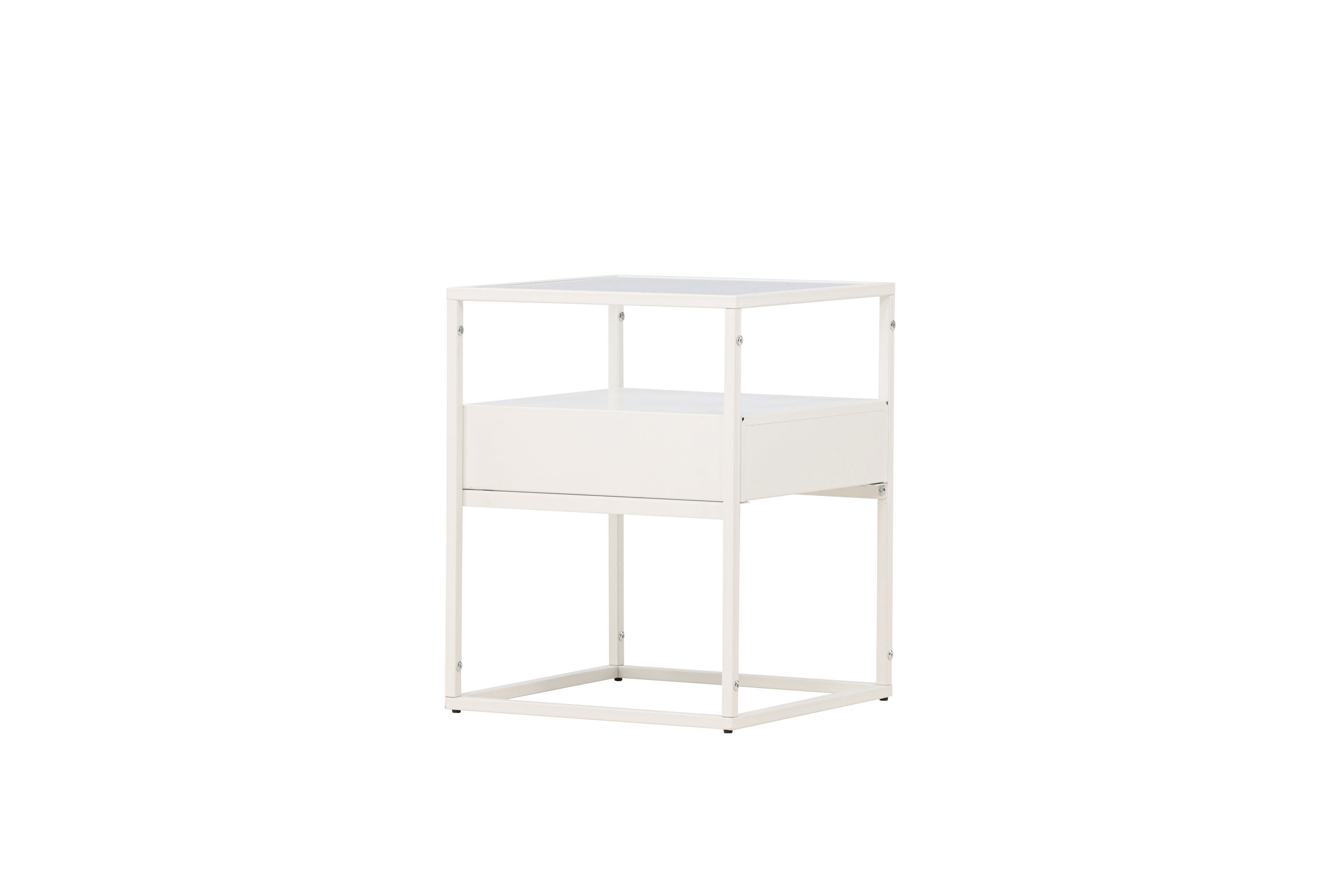 Fortaleza Beistelltisch Stahl Glas Schwarz