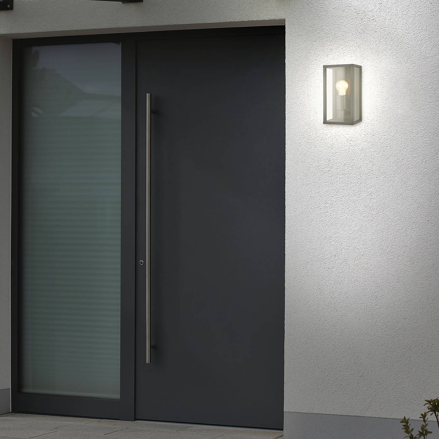 1-Flammig Luanda Außenwandleuchte Klarglas Aluminium