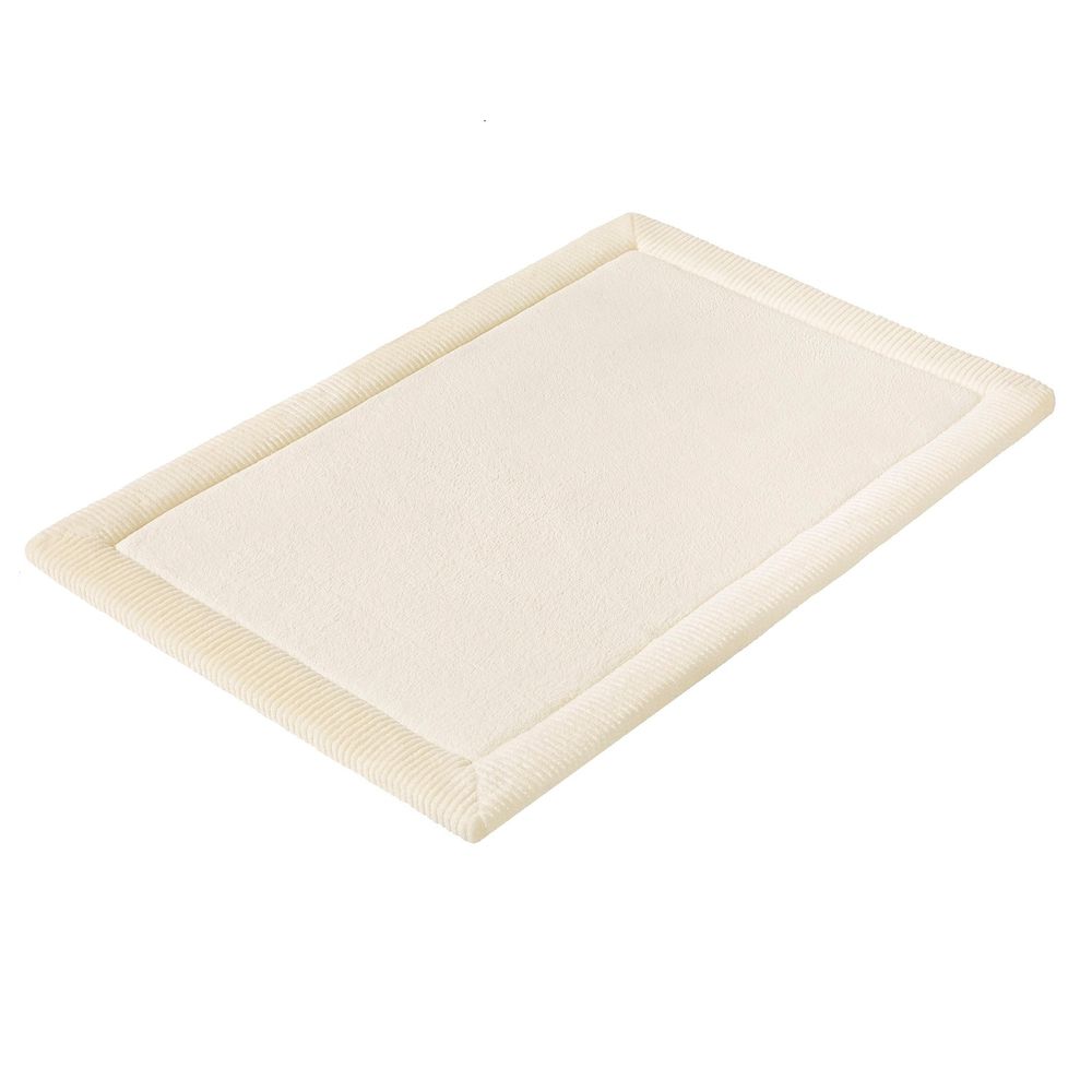 Rutschfeste Microfaser Badematte mit Memory Foam Natur