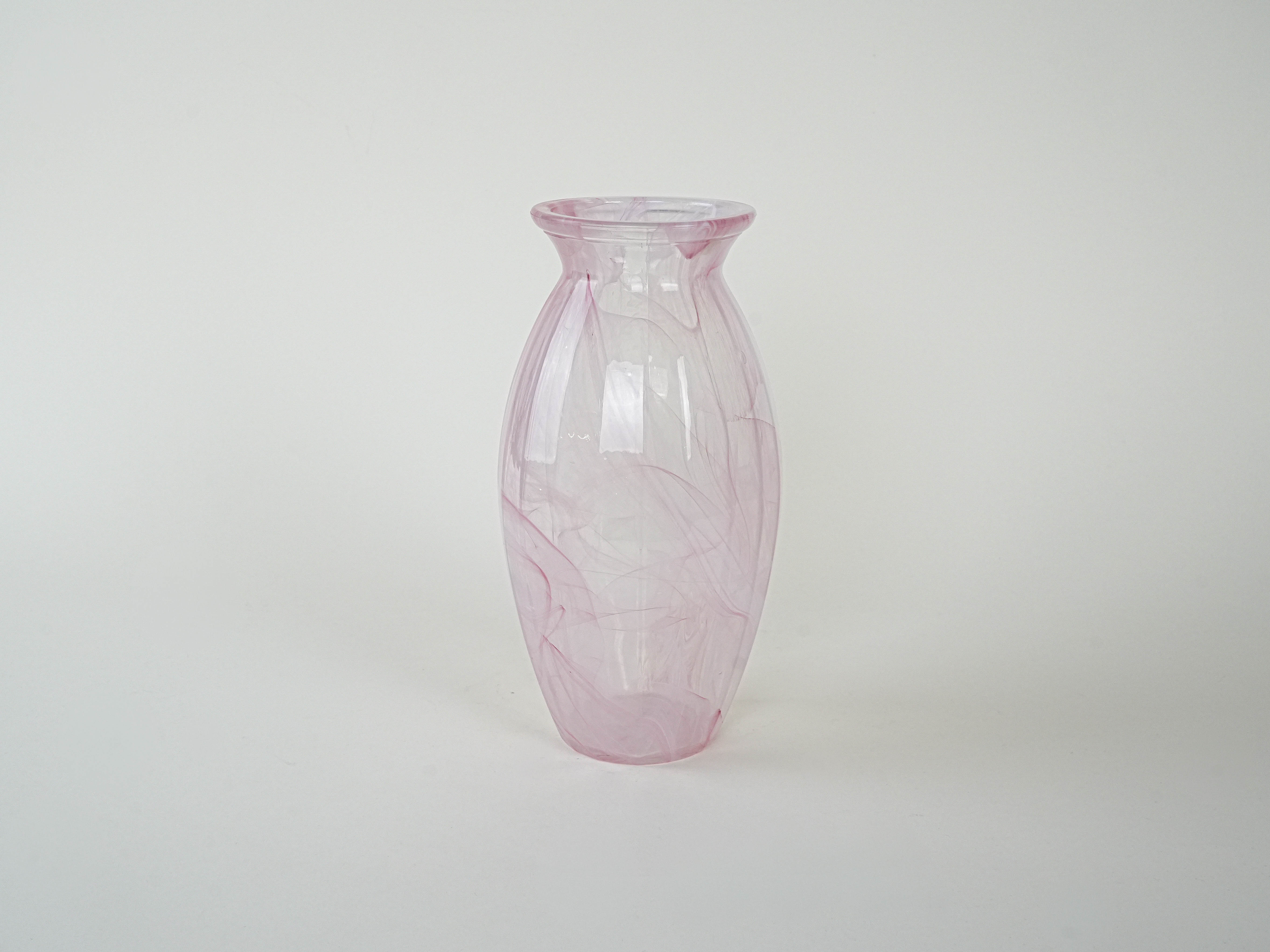 Glasvase Rosa 1980er Jahre