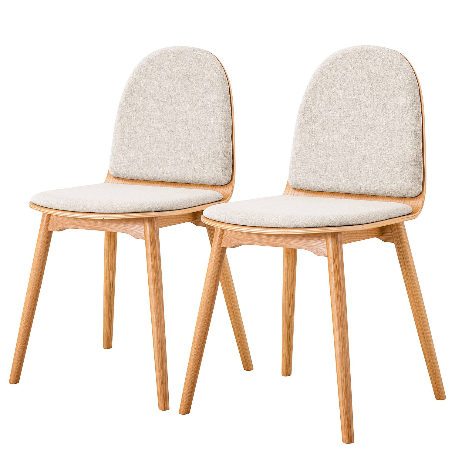 Upholstered chair Molonit Set of 2 Beige