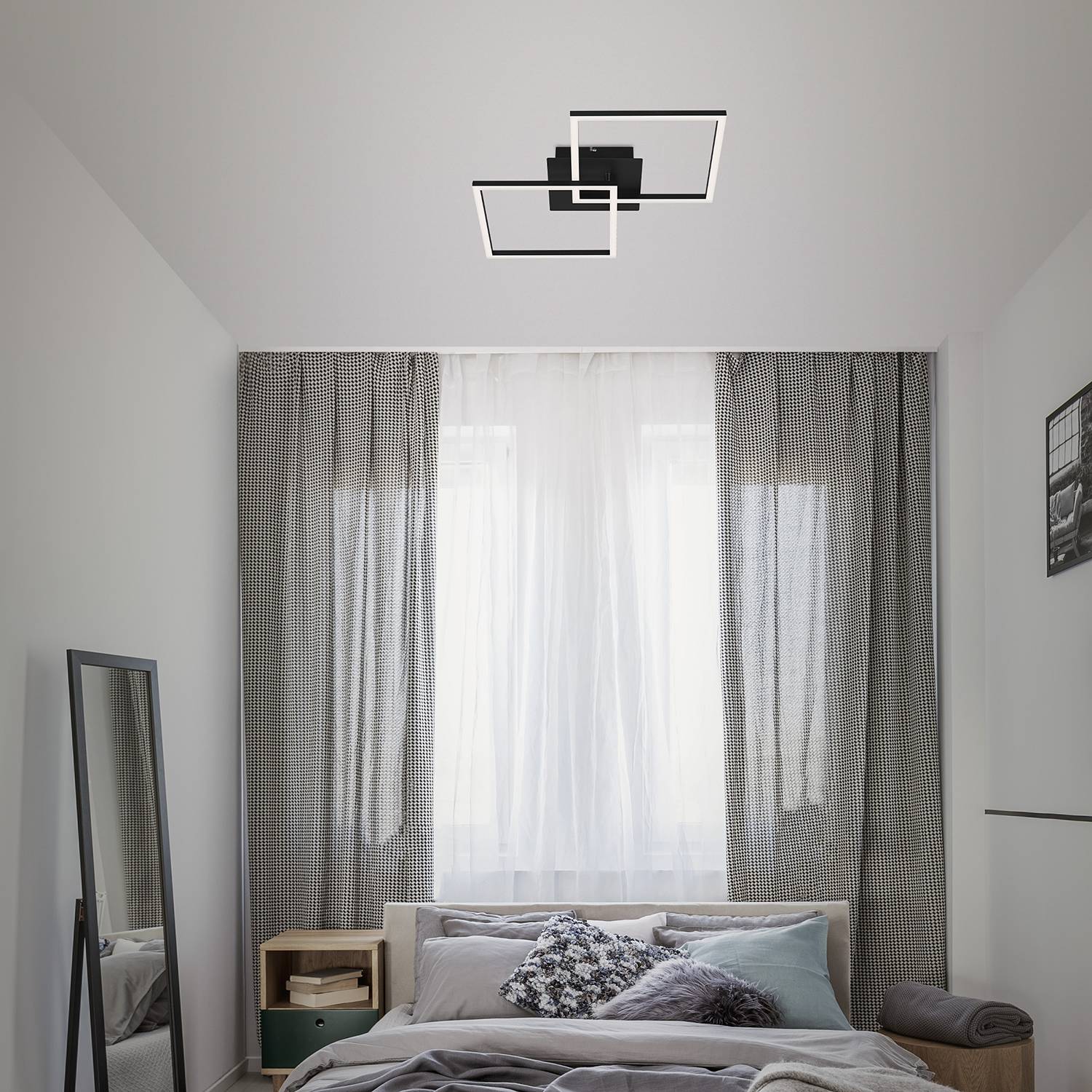 1-Flammig LED-Deckenleuchte Frame VI Polycarbonat Eisen