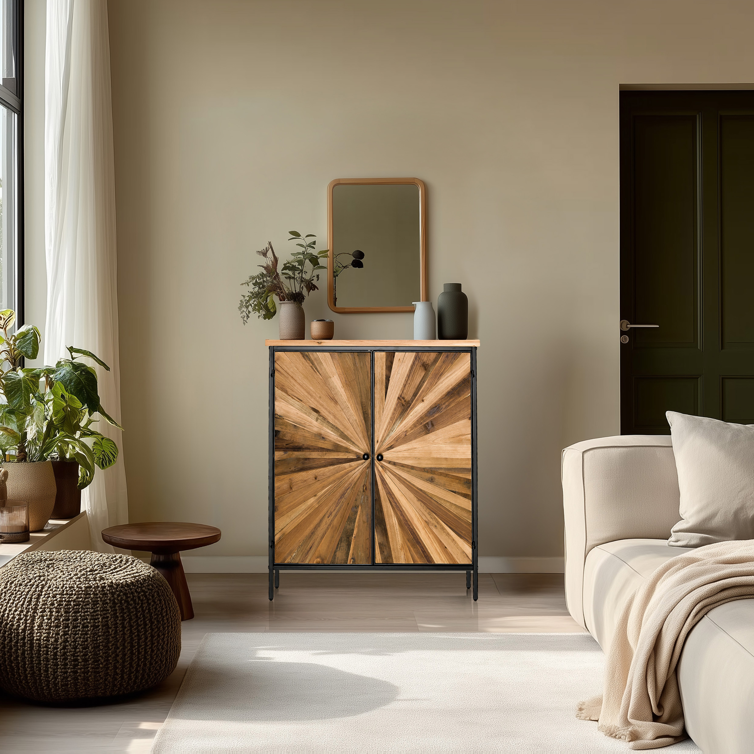 SANTJAGO BLACK SUN Kommode Tannenholz