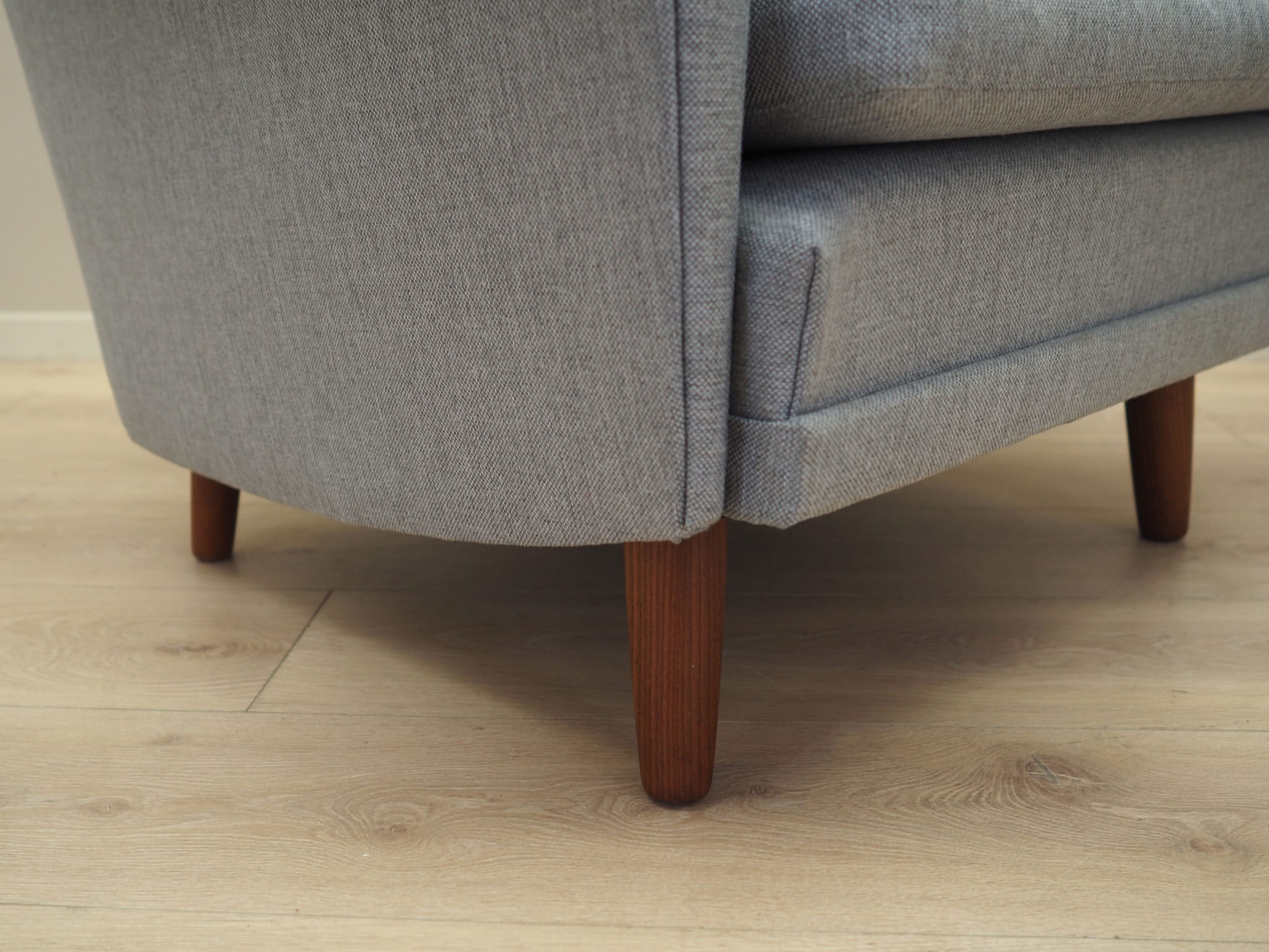 Sessel Textil Holz Grau 1960er Jahre