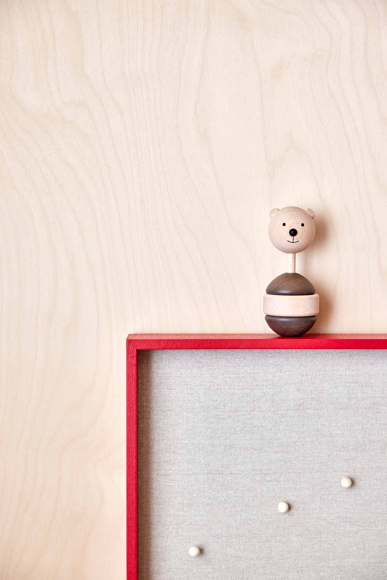 Bärenrassel Holz Braun 