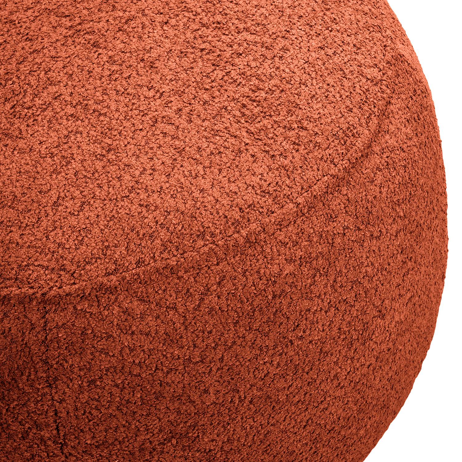 Ottoman LOVELOCK Bouclé Rust Red
