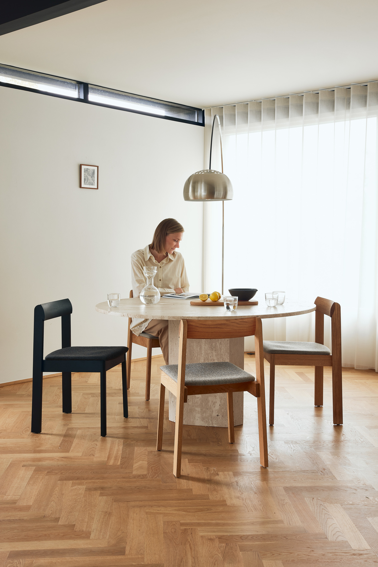 Blueprint Stuhl Gepolstert Mehrfarbig