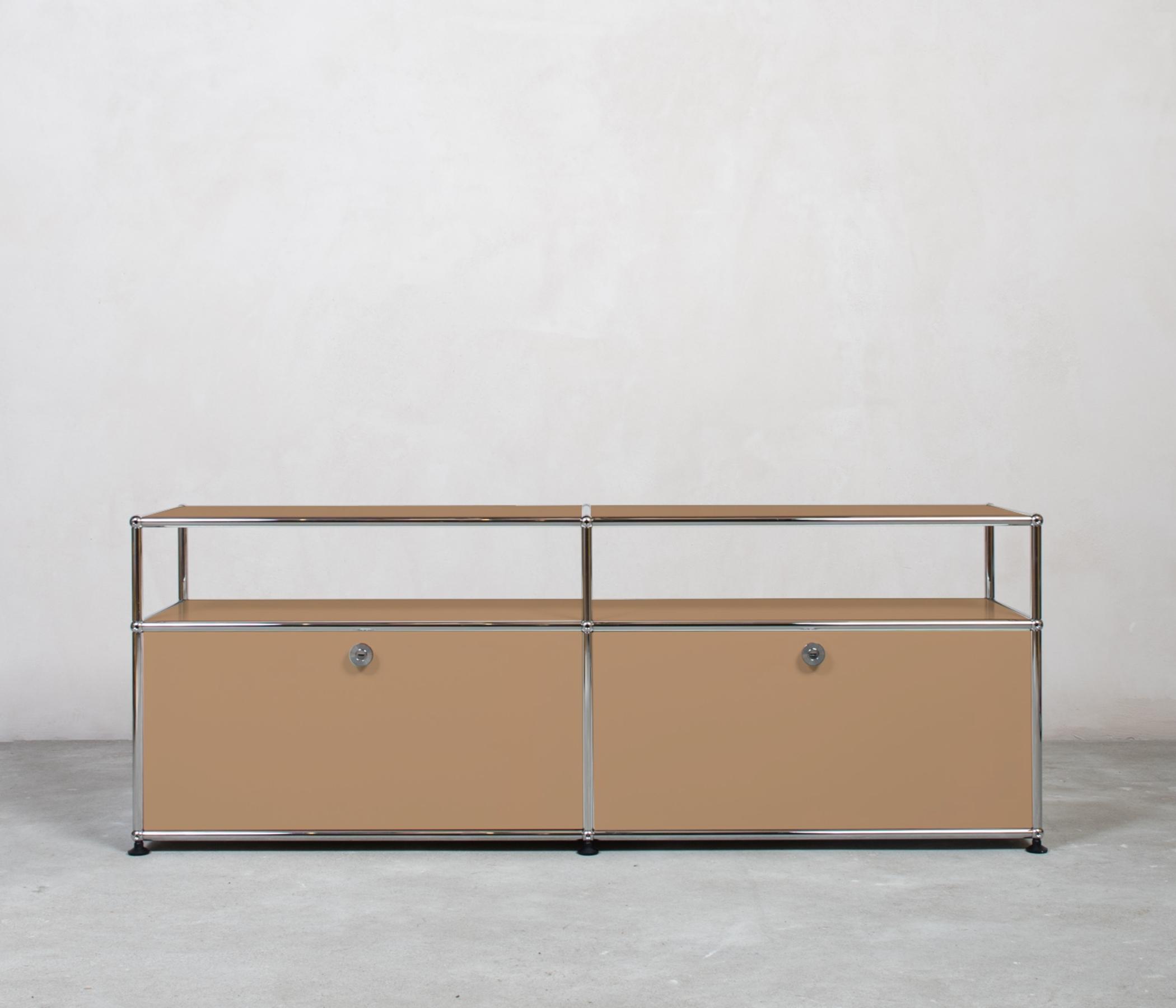 USM Haller Sideboard 2x1 Fächer Aufbau Beige