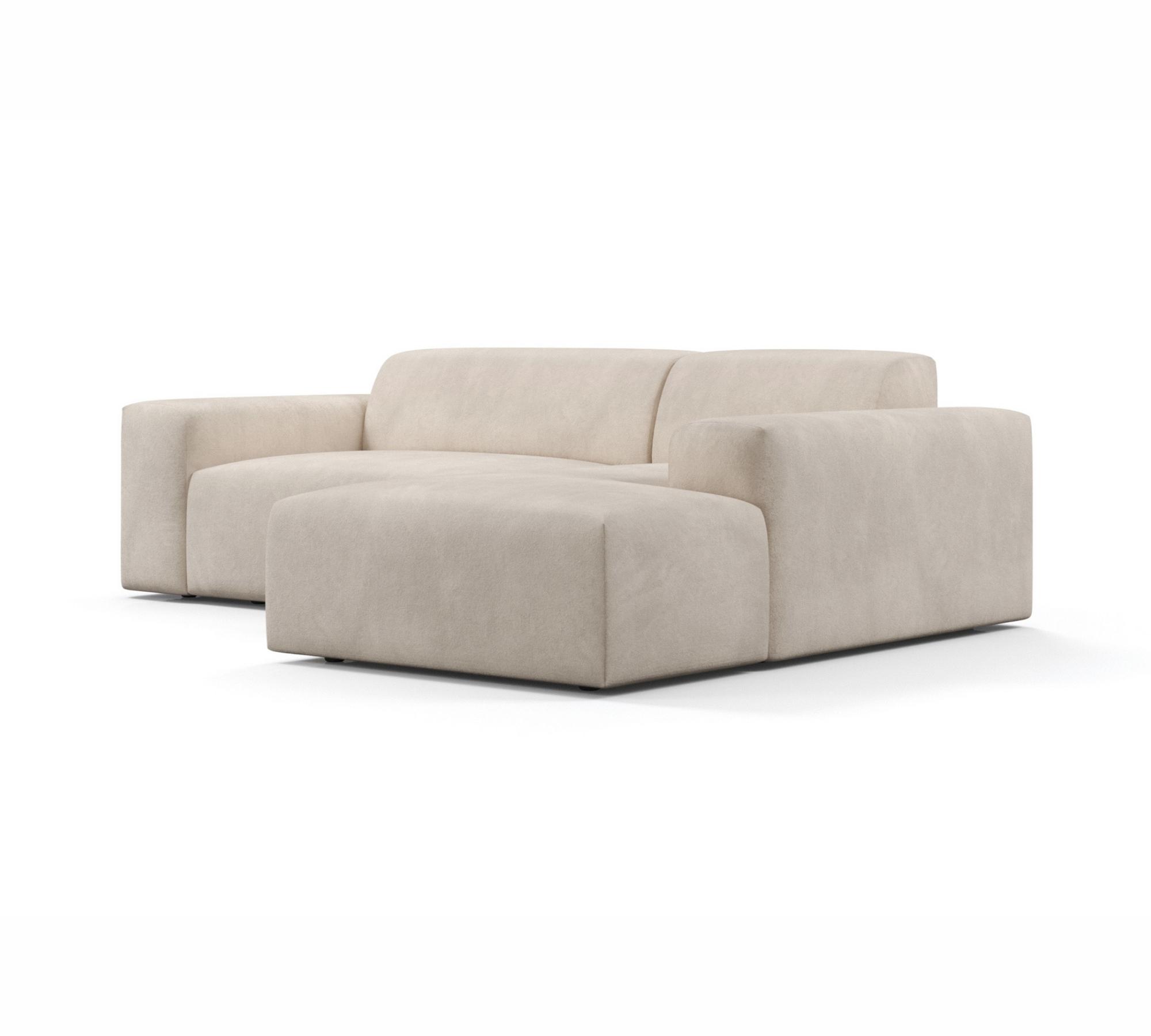 2-Sitzer Karen Récamiere Rechts Samt Beige