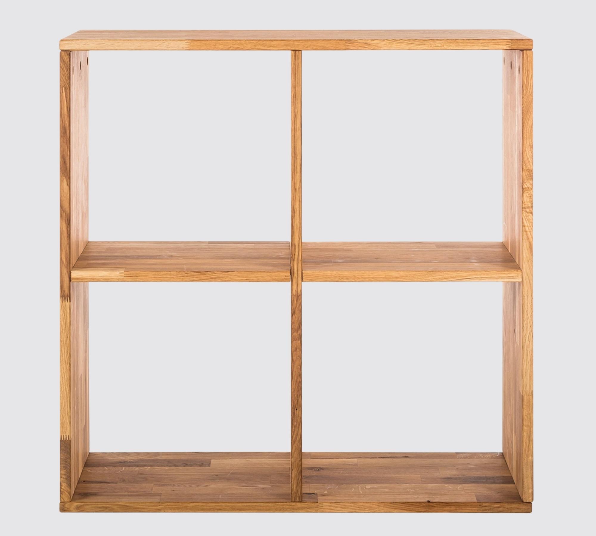 Quadratisches Holzregal Eiche