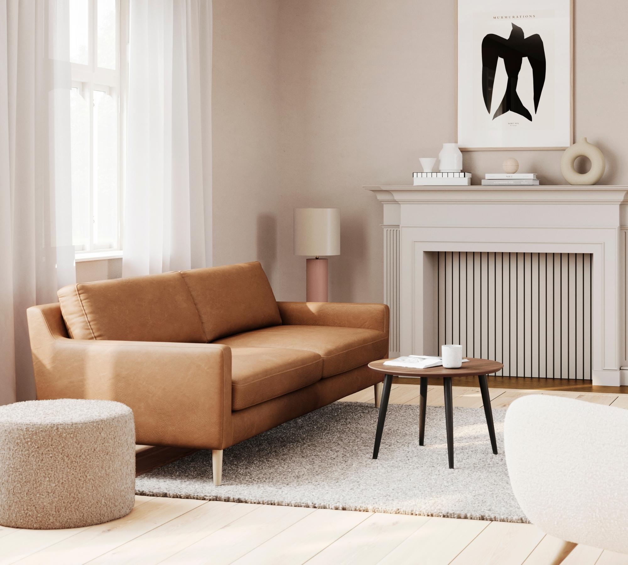 Hubert Couchtisch Walnuß Ø 90cm 