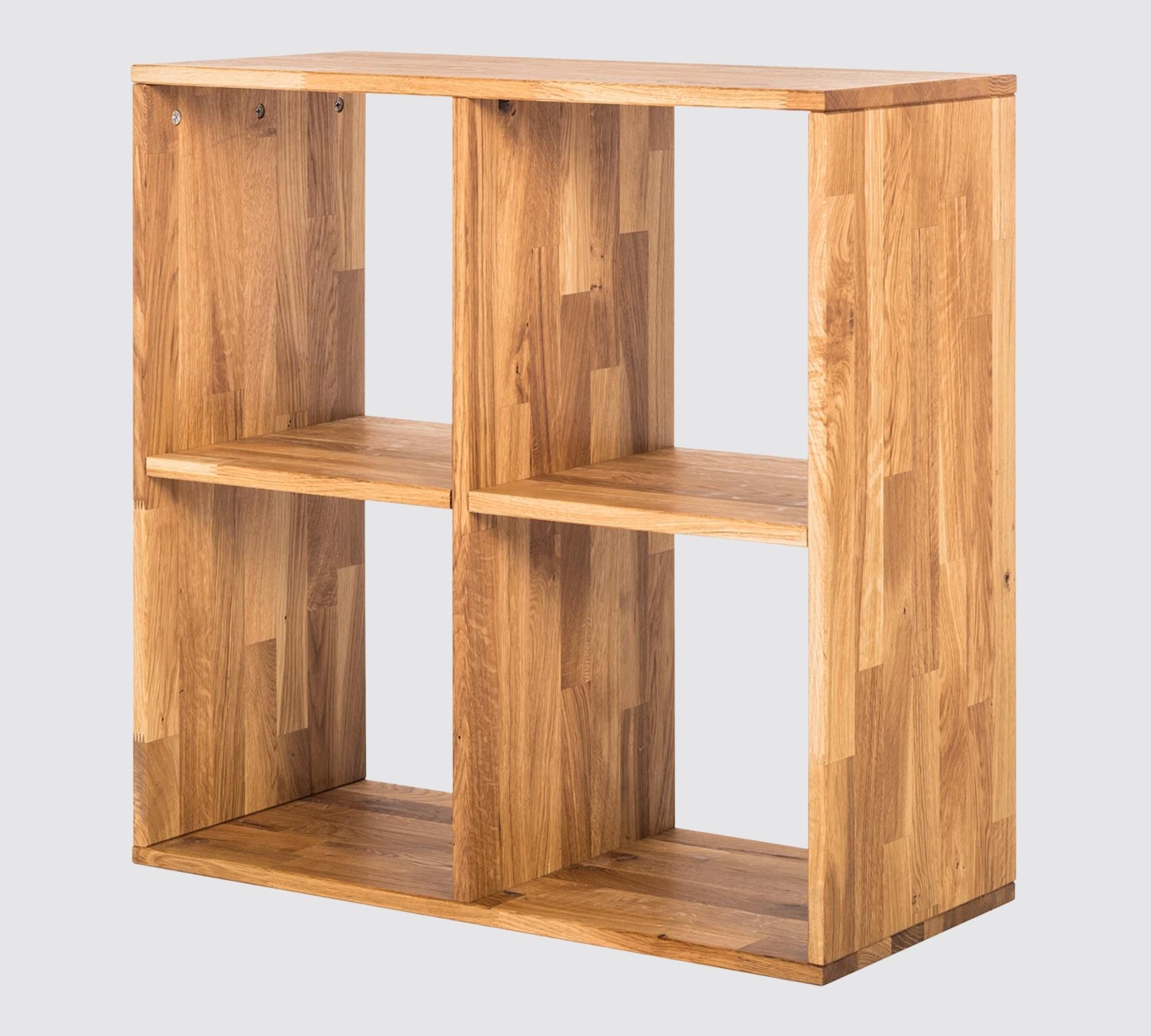 Quadratisches Holzregal Eiche