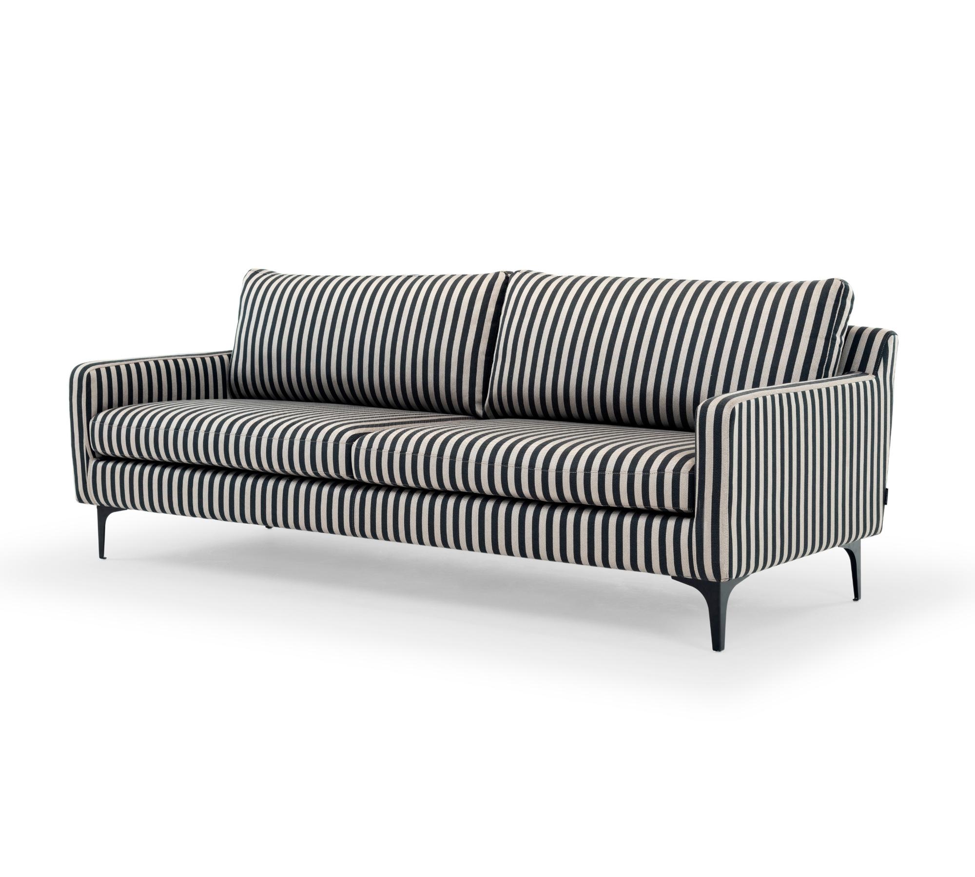 Anna Sofa 3-Sitzer Straight Latte Black