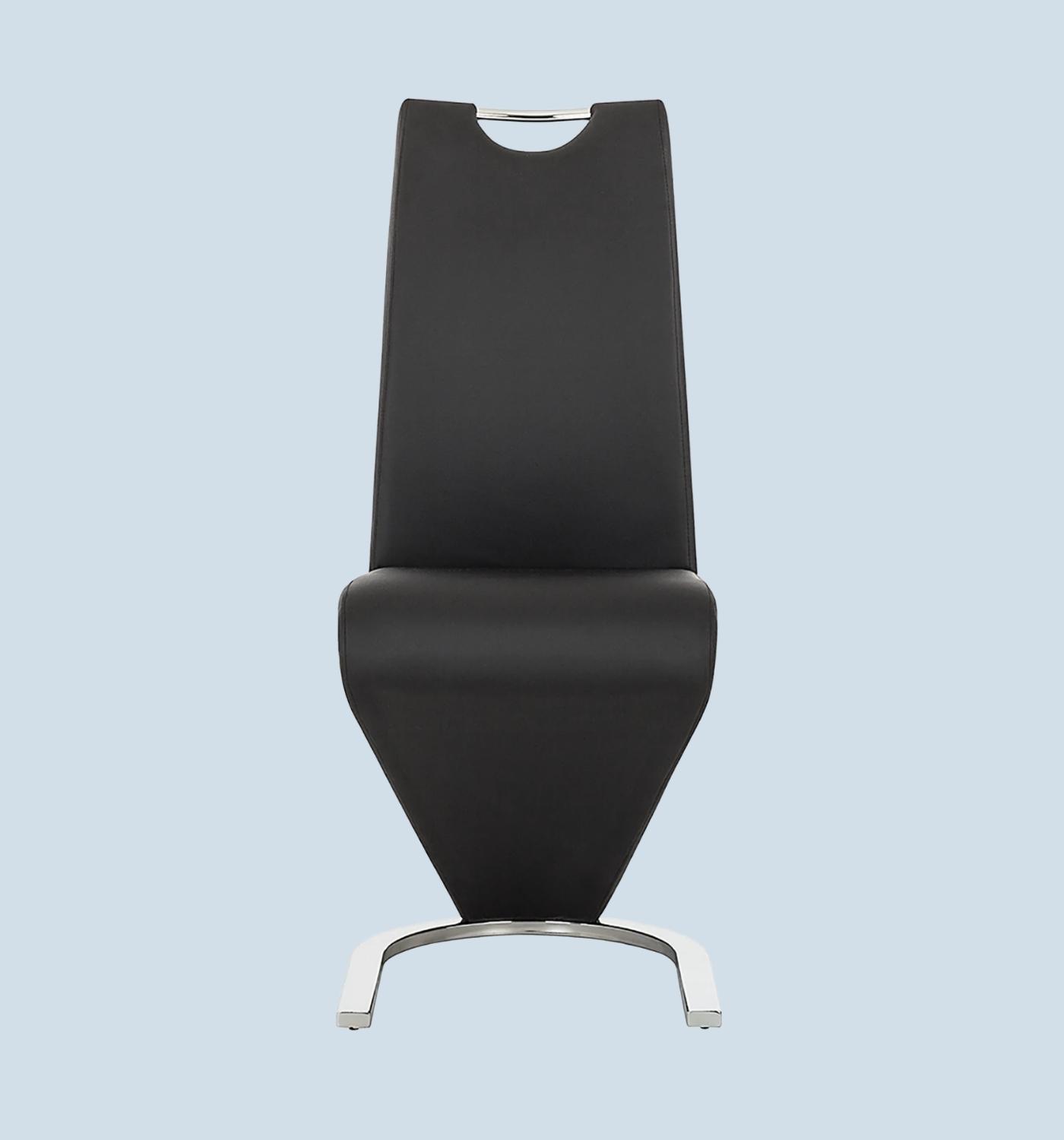 2x cantilever chairs with flat tube frame black
