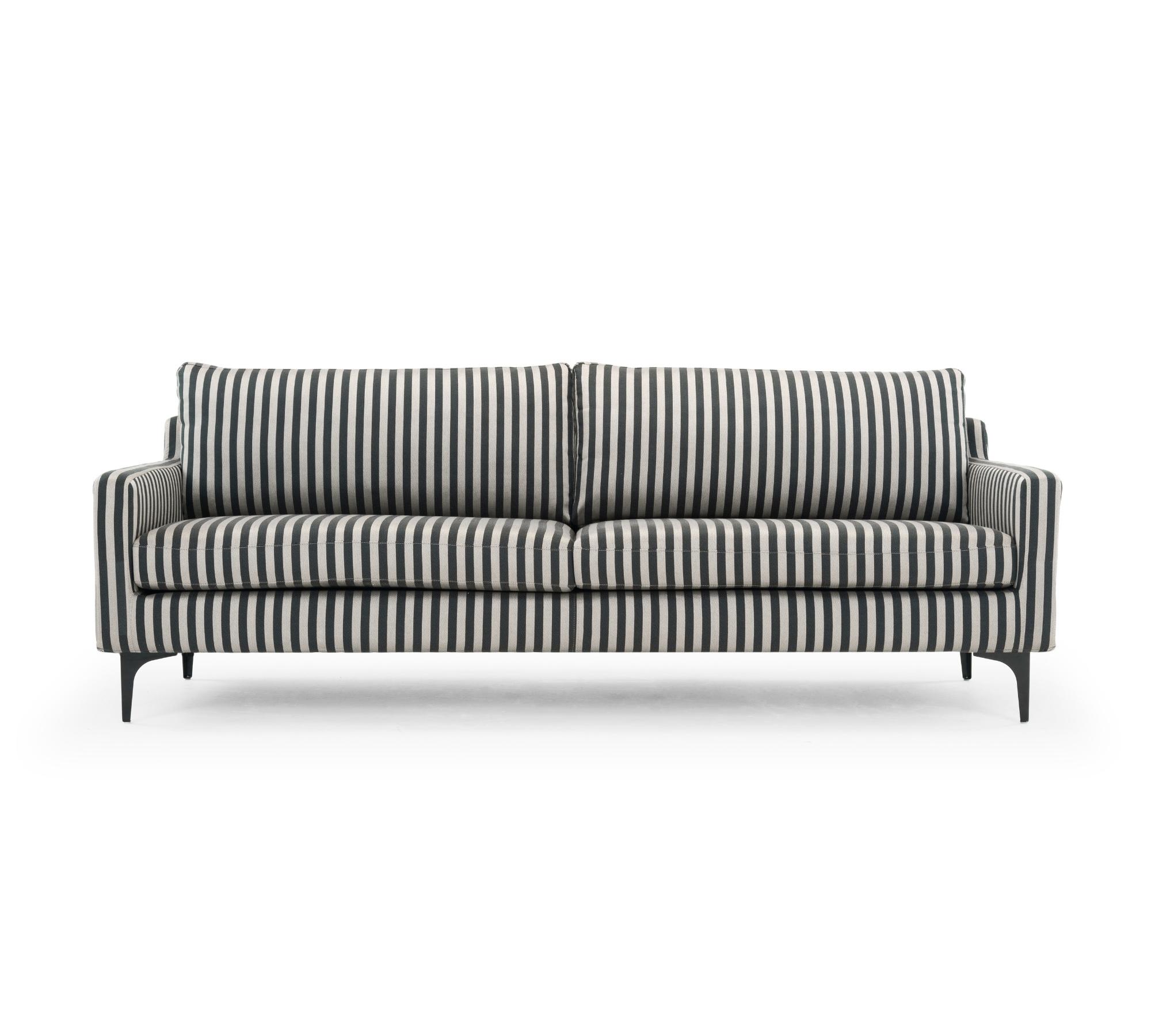 Anna Sofa 3-Sitzer Straight Latte Black