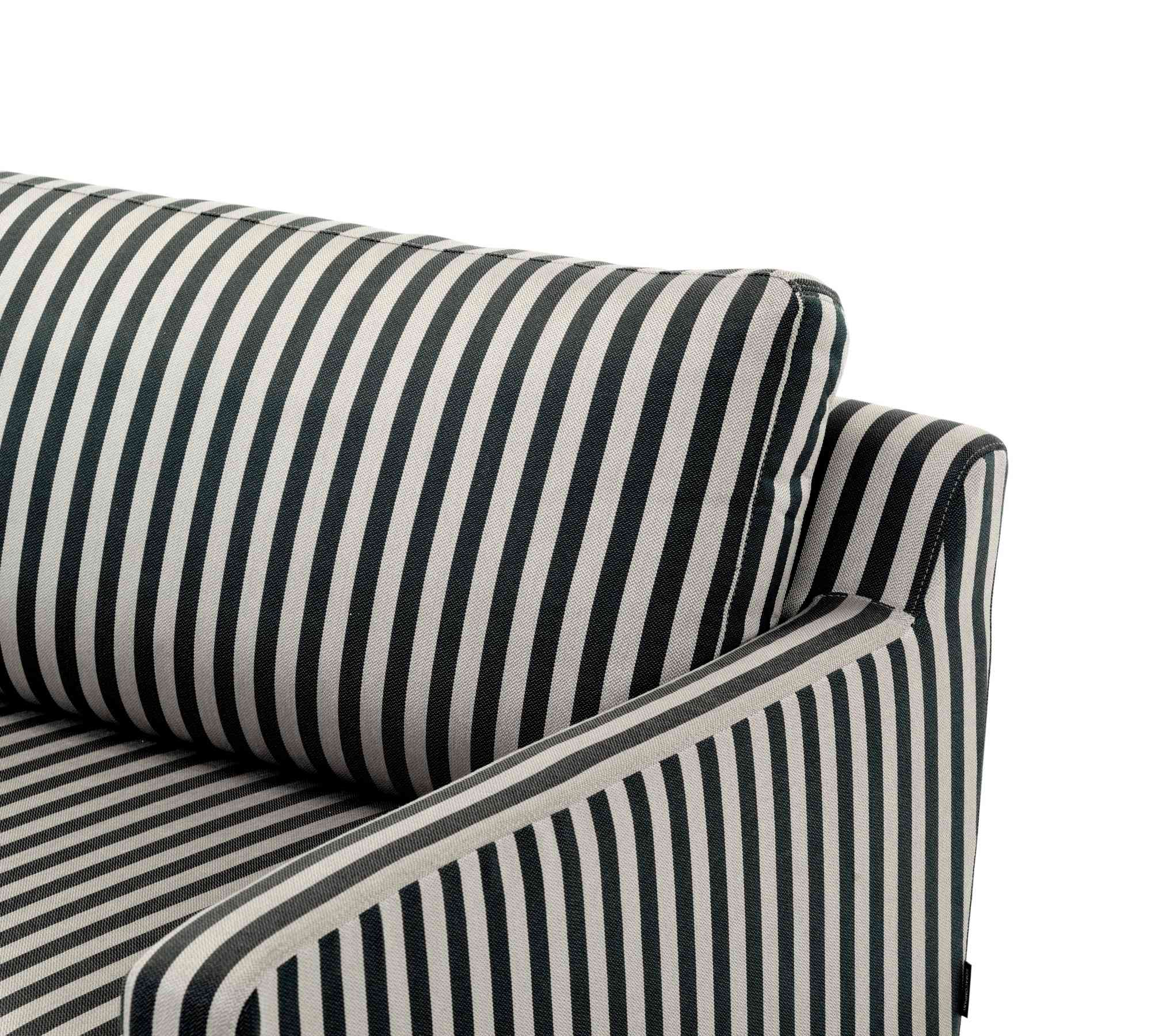 Anna Sofa 3-Sitzer Straight Latte Black