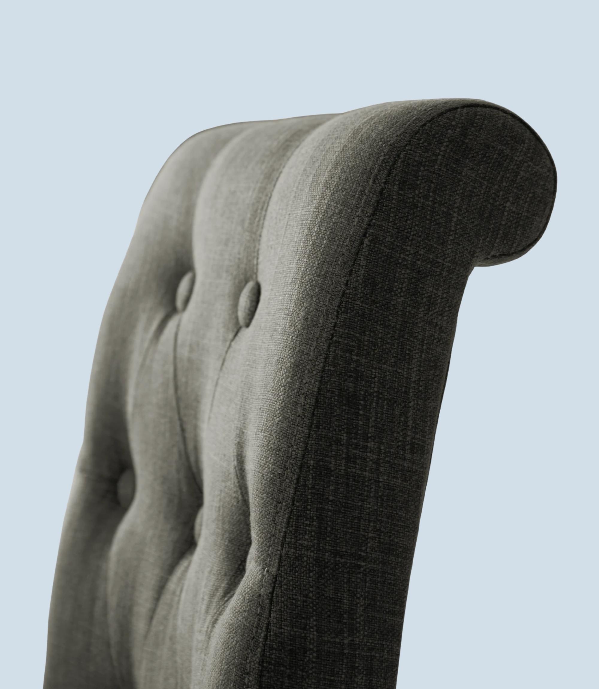 2x Upholstered chair tufted Anthracite mottled