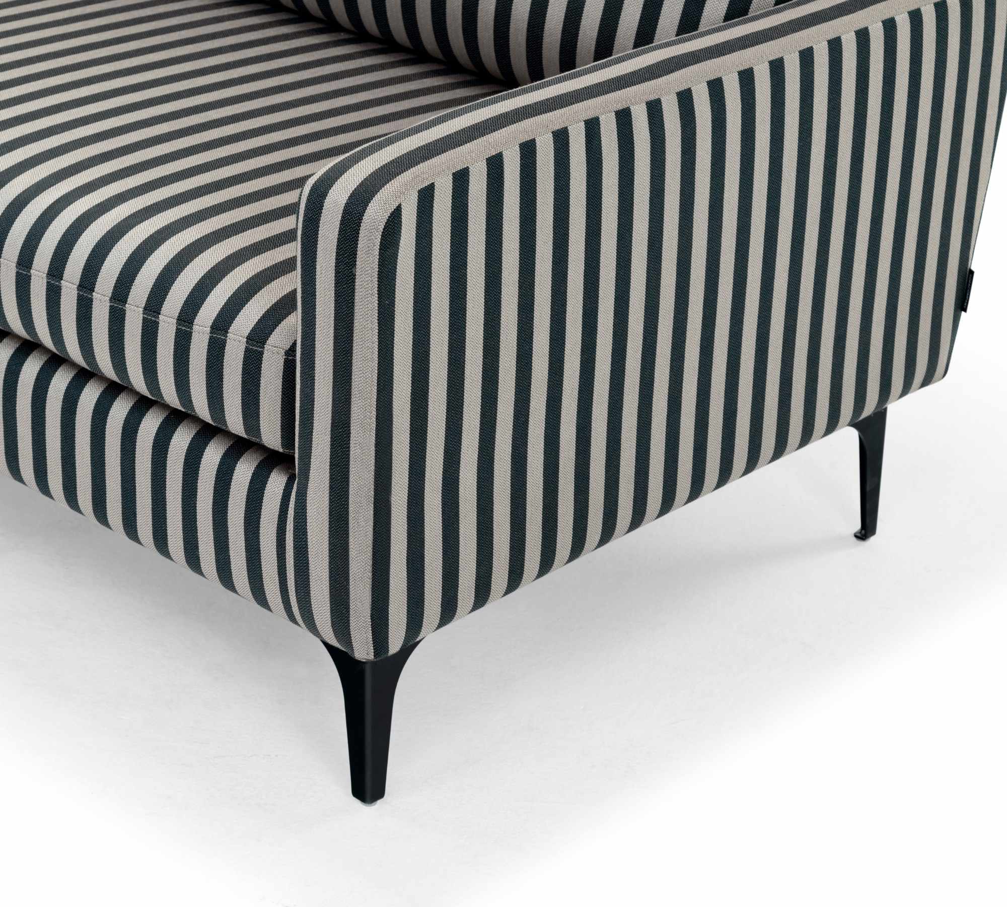 Anna Sofa 3-Sitzer Straight Latte Black