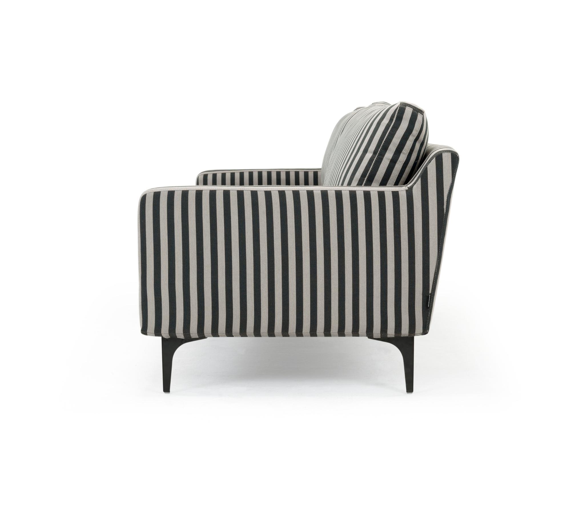 Anna Sofa 3-Sitzer Straight Latte Black