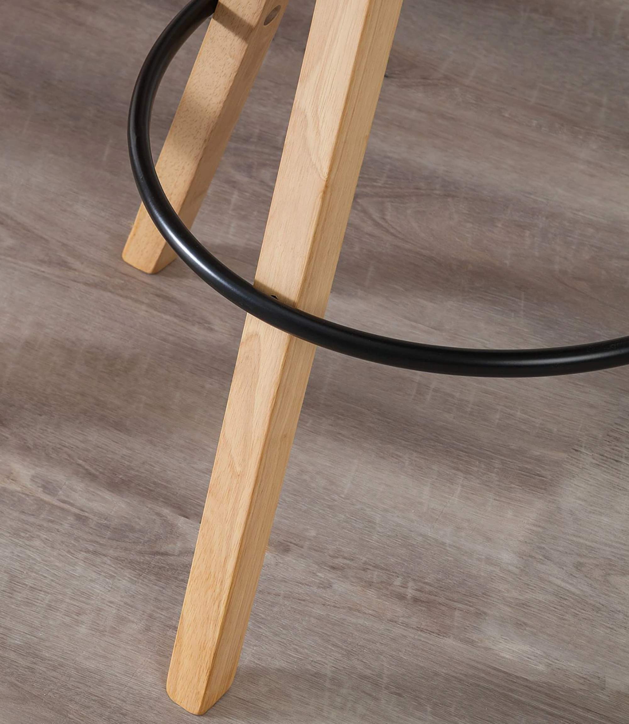 2x Set Barstuhl aus Webstoff in Mintgrau