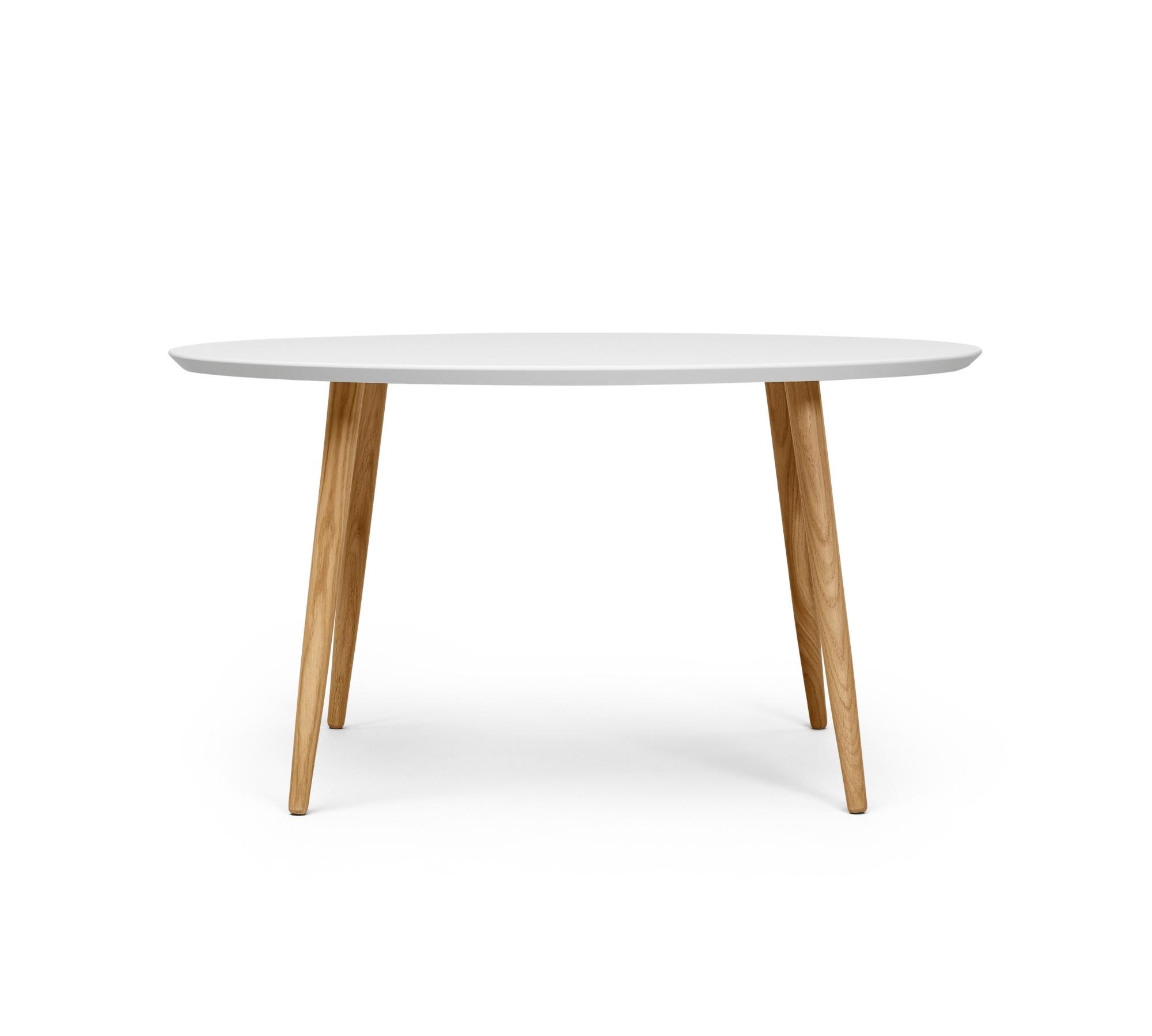 Großer runder Couchtisch Hubert Weiß / Oak