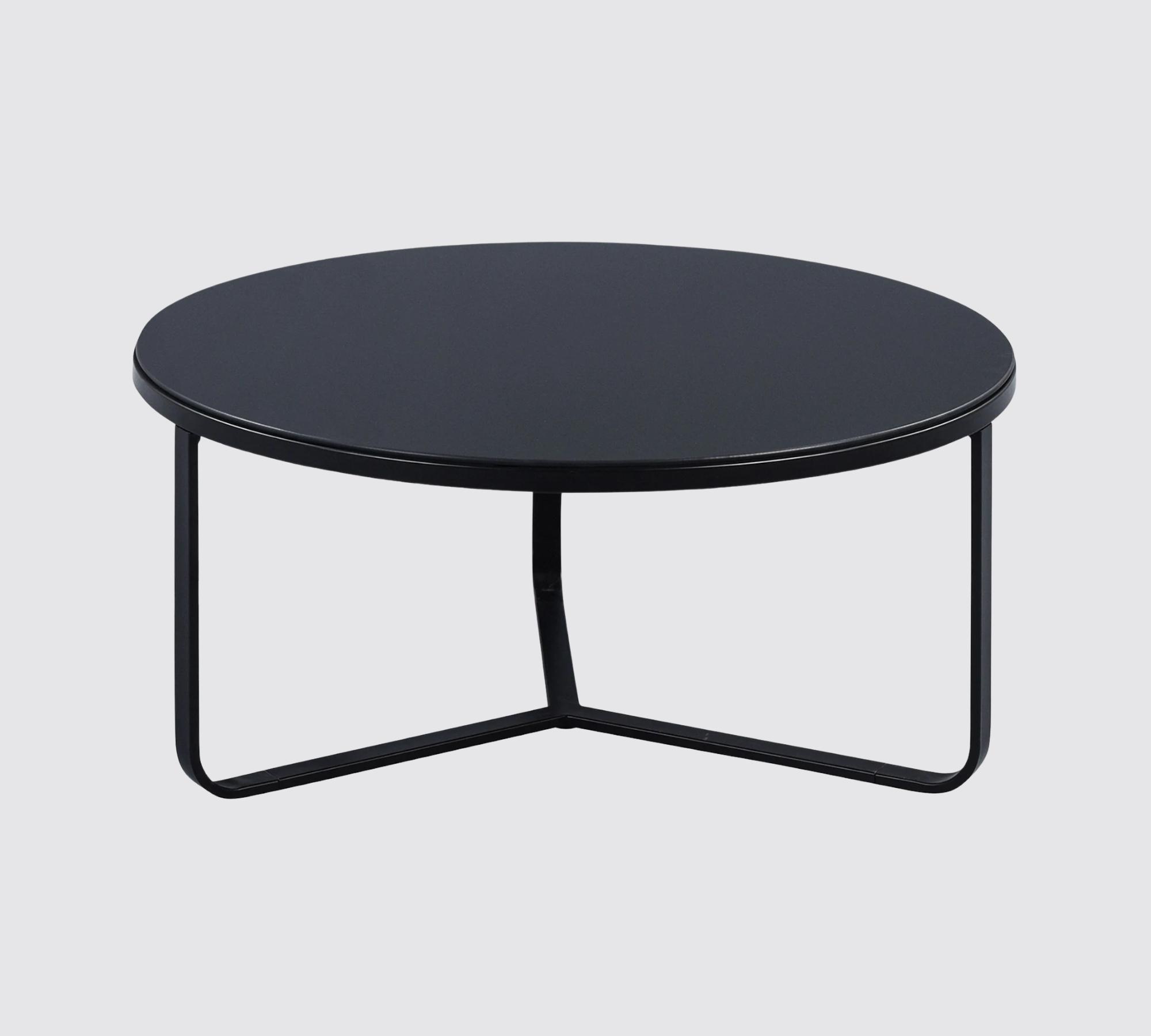 Couchtisch aus getöntem Glas Schwarz 