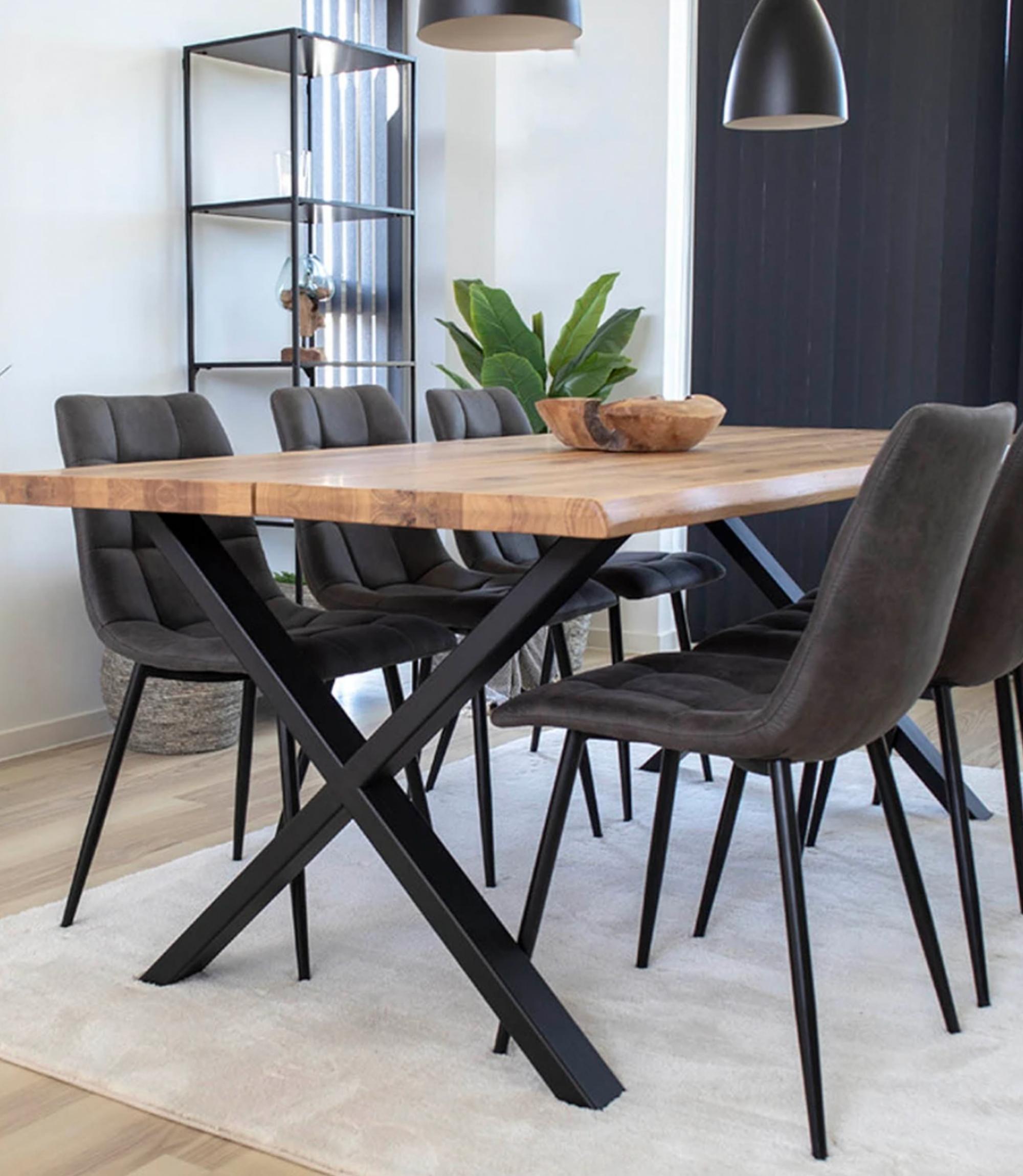 2x Dining chair microfiber grey