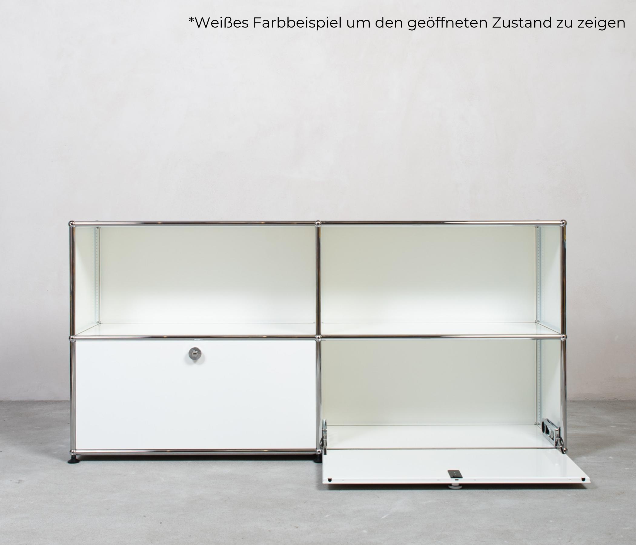 USM Haller Sideboard 2x2 Fächer oben offen Mittelgrau
