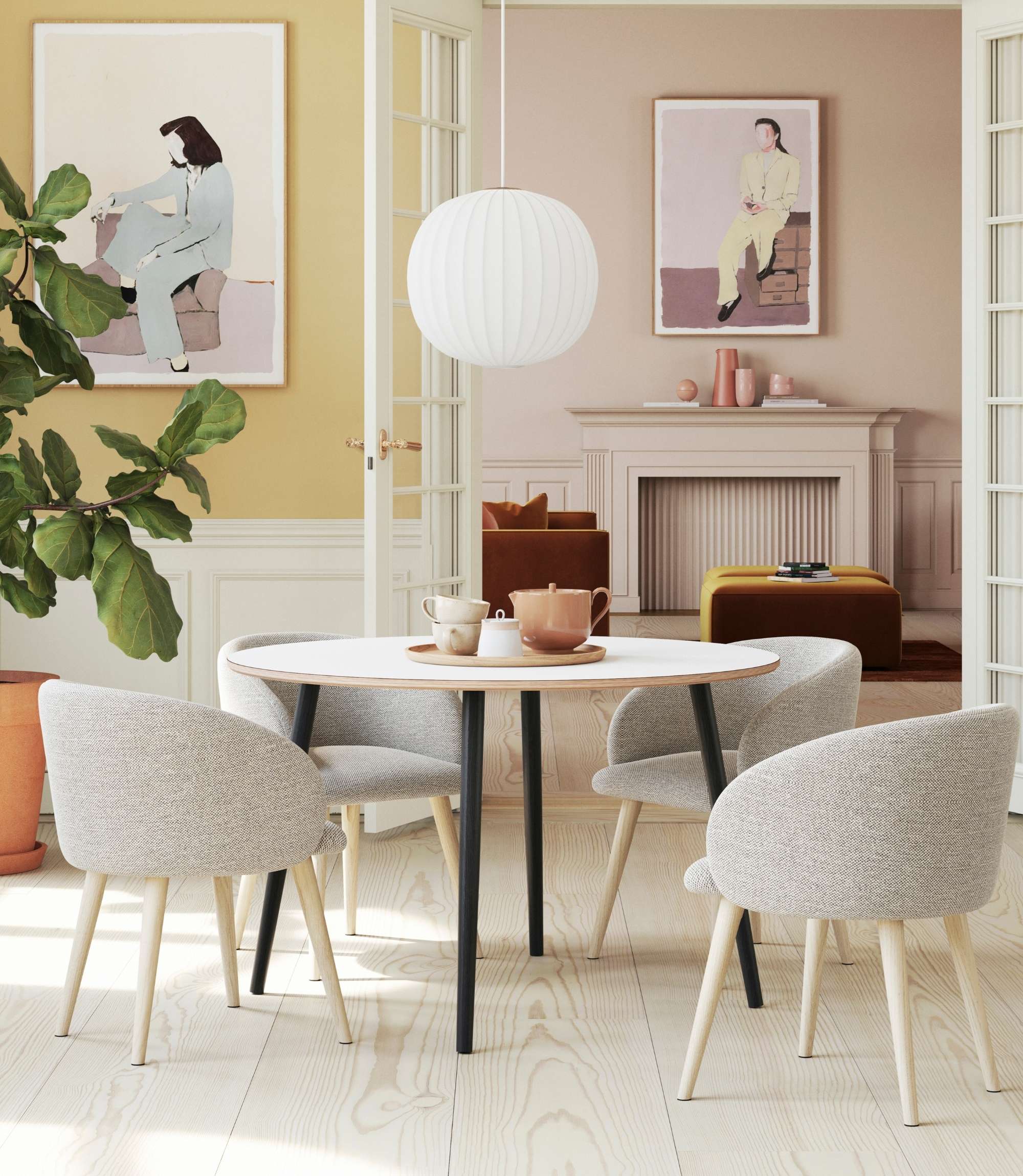 Rosa Esszimmerstuhl Agnes Brown