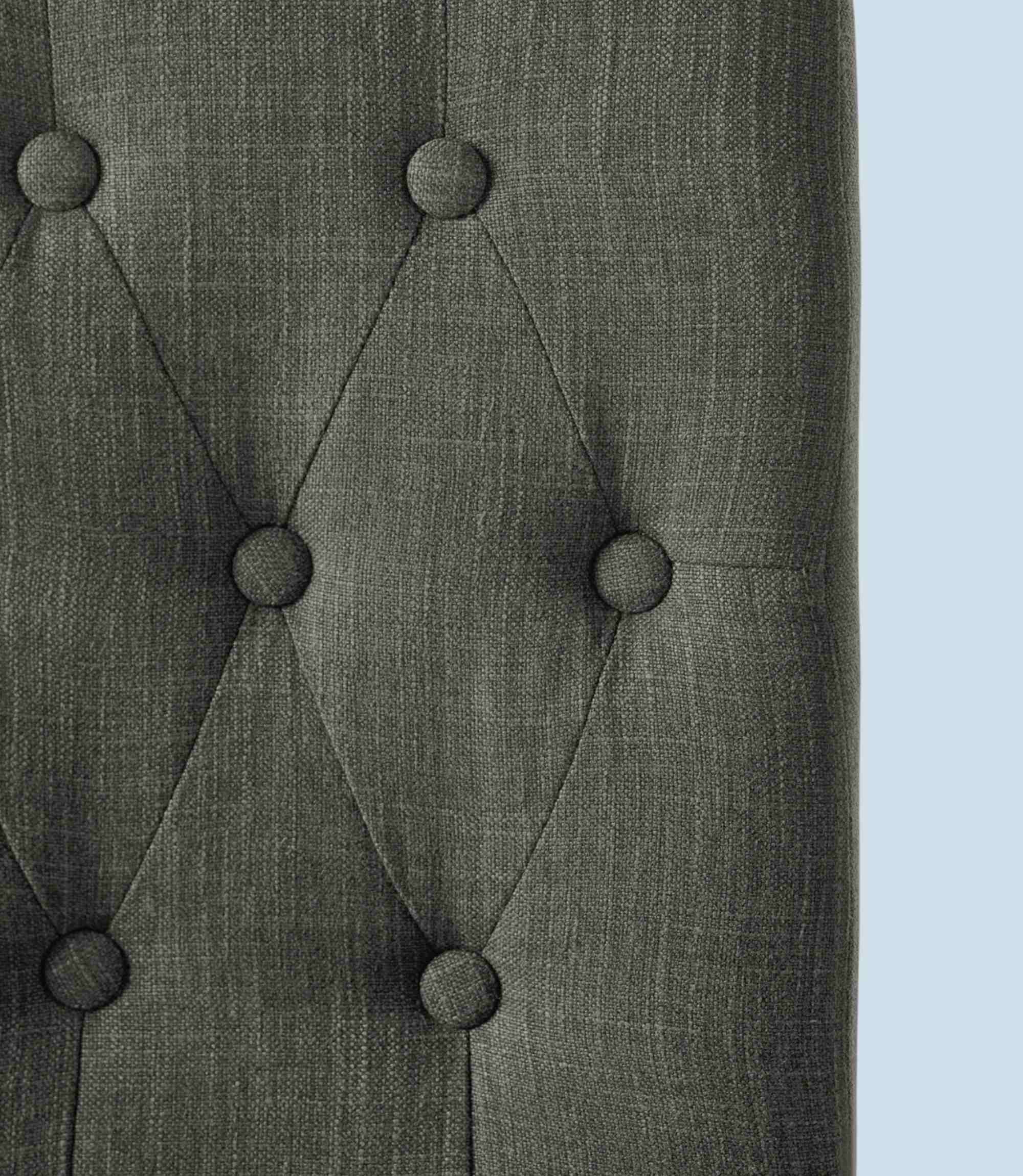 2x Upholstered chair tufted Anthracite mottled