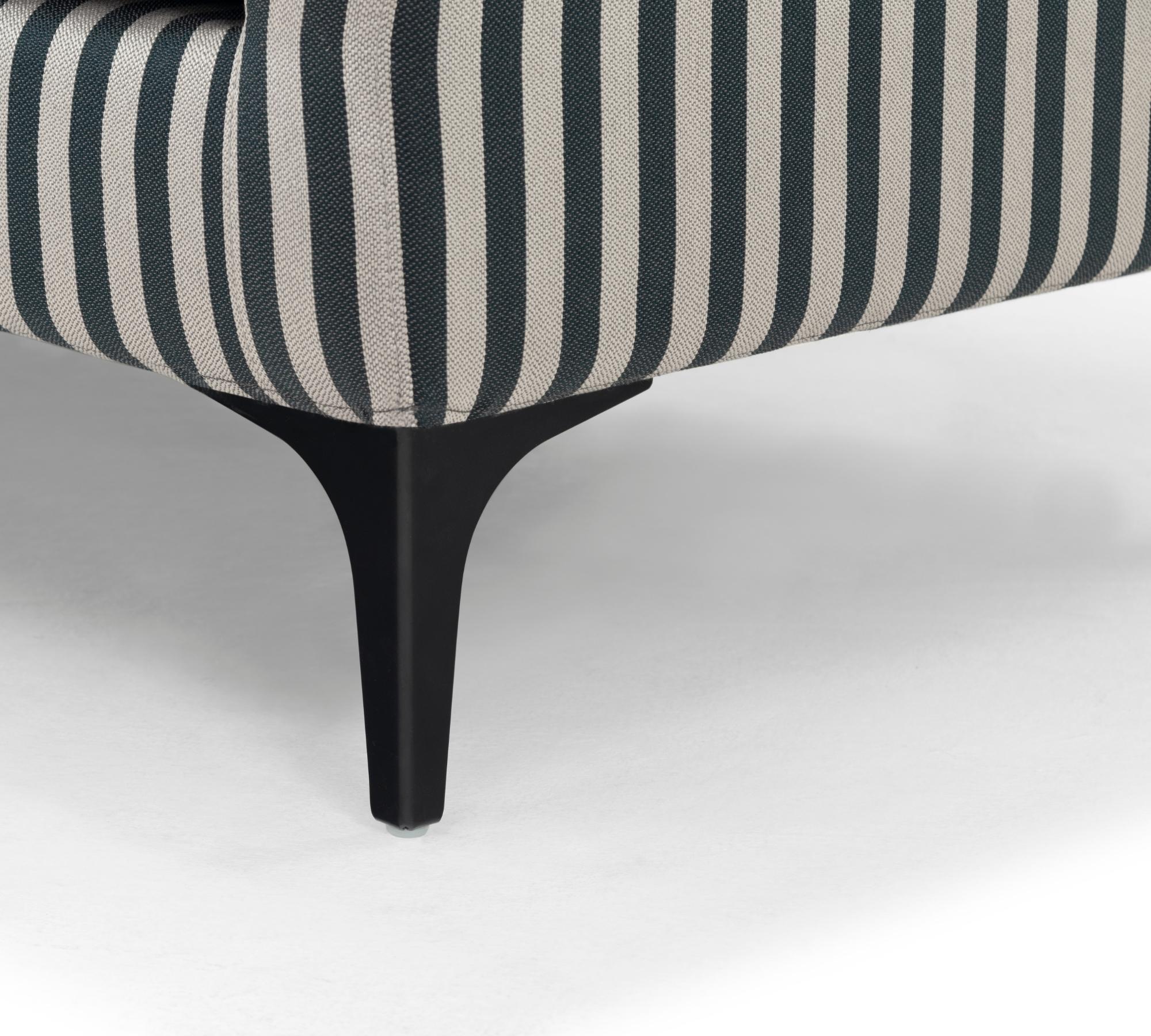 Anna Sofa 3-Sitzer Straight Latte Black