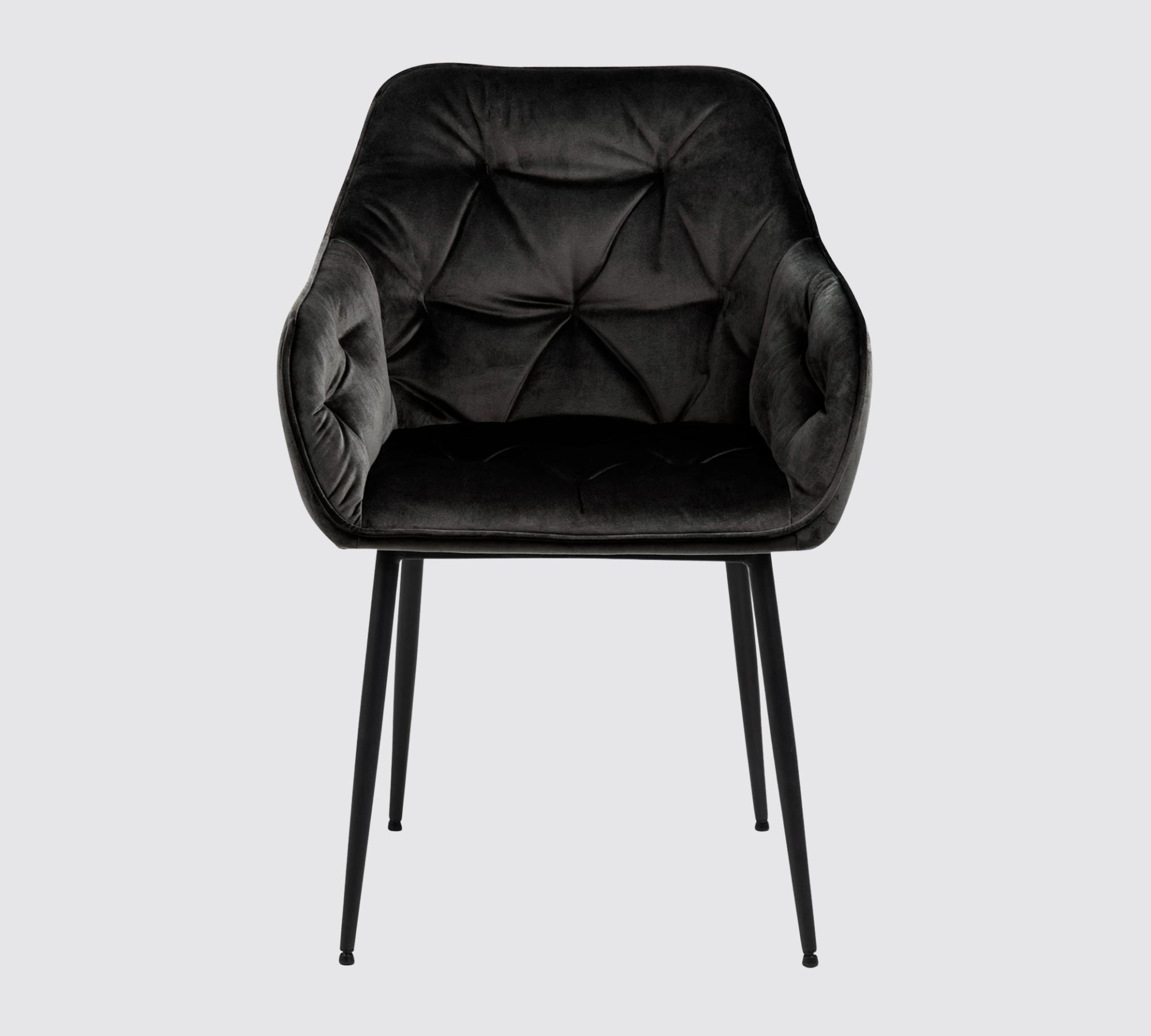 2x Armchair Velvet Brown-Grey