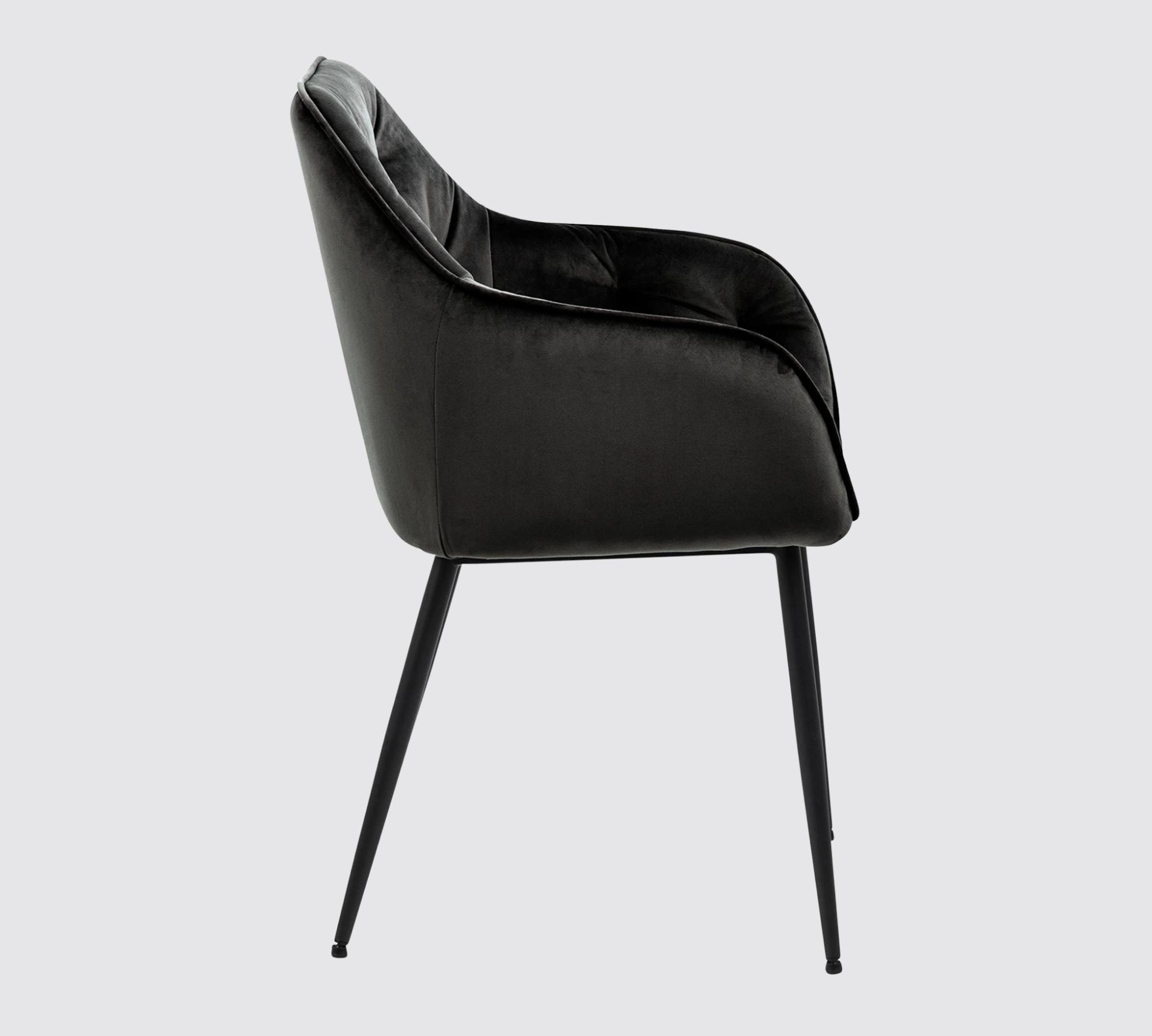 2x Armchair Velvet Brown-Grey