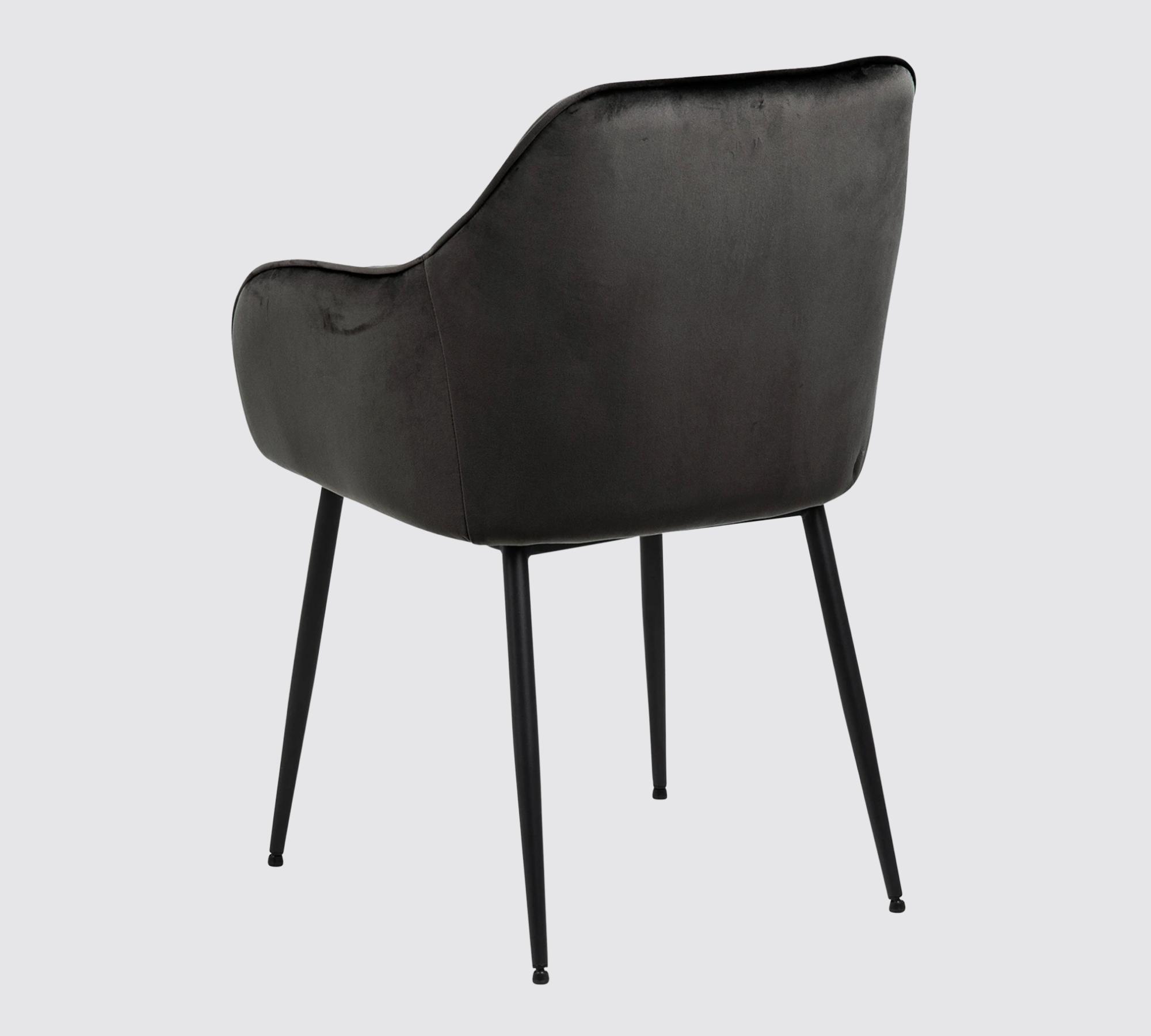 2x Armchair Velvet Brown-Grey