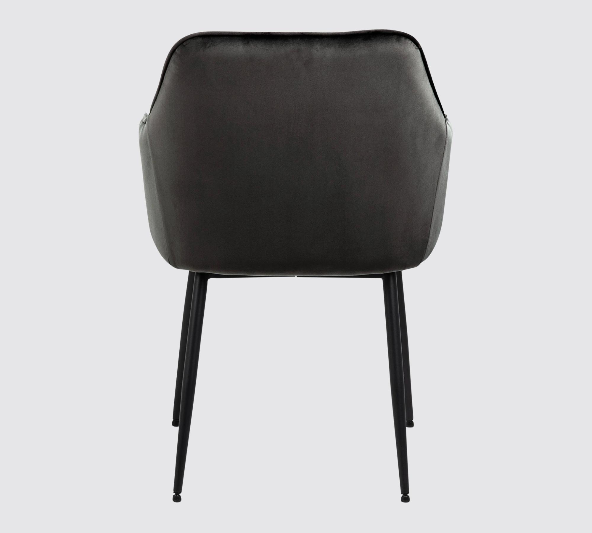 2x Armchair Velvet Brown-Grey