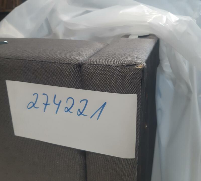 Tyme 3-Sitzer Sofa Récamiere Links Kiesgrau und Eiche