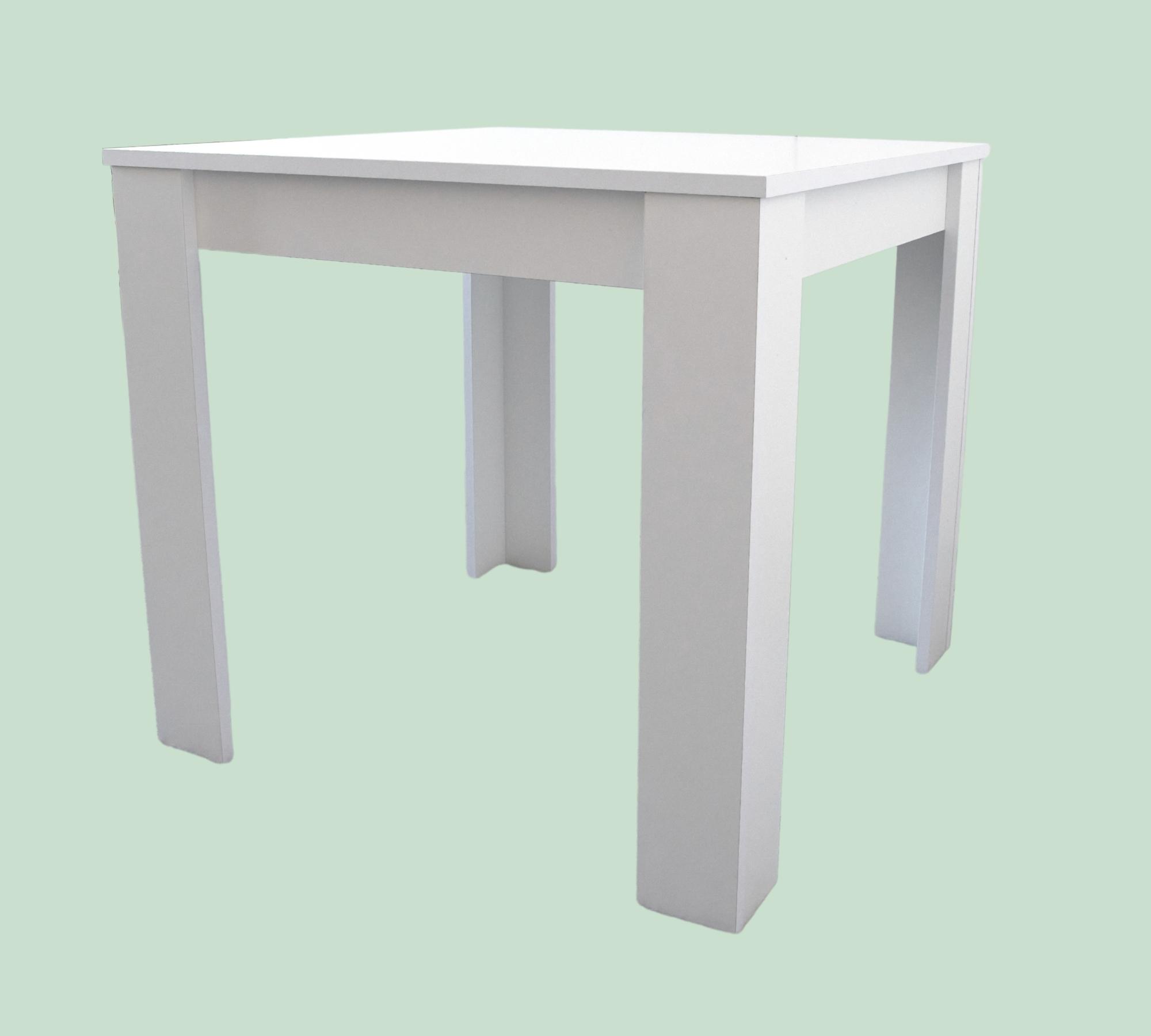 Minimalistischer quadratischer Tisch Weiß
