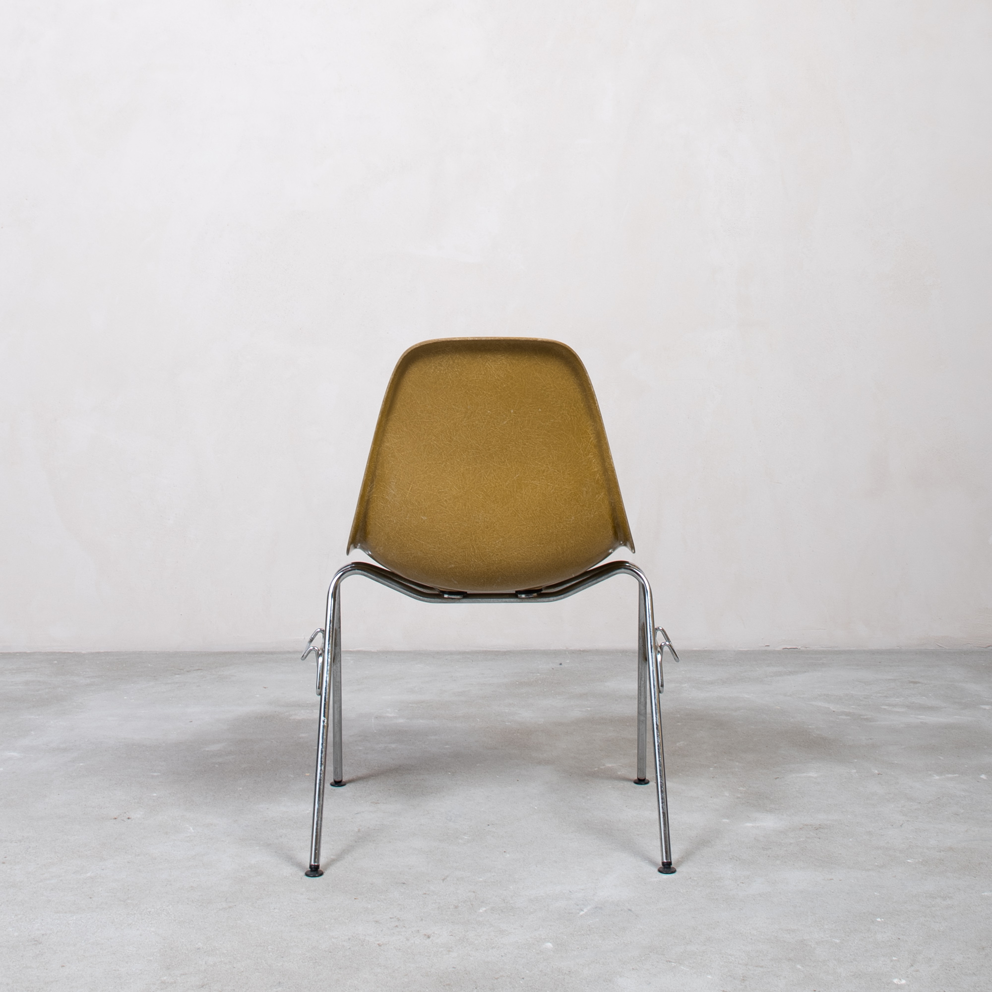 Eames Fiberglass Side Chair by Herman Miller Khaki