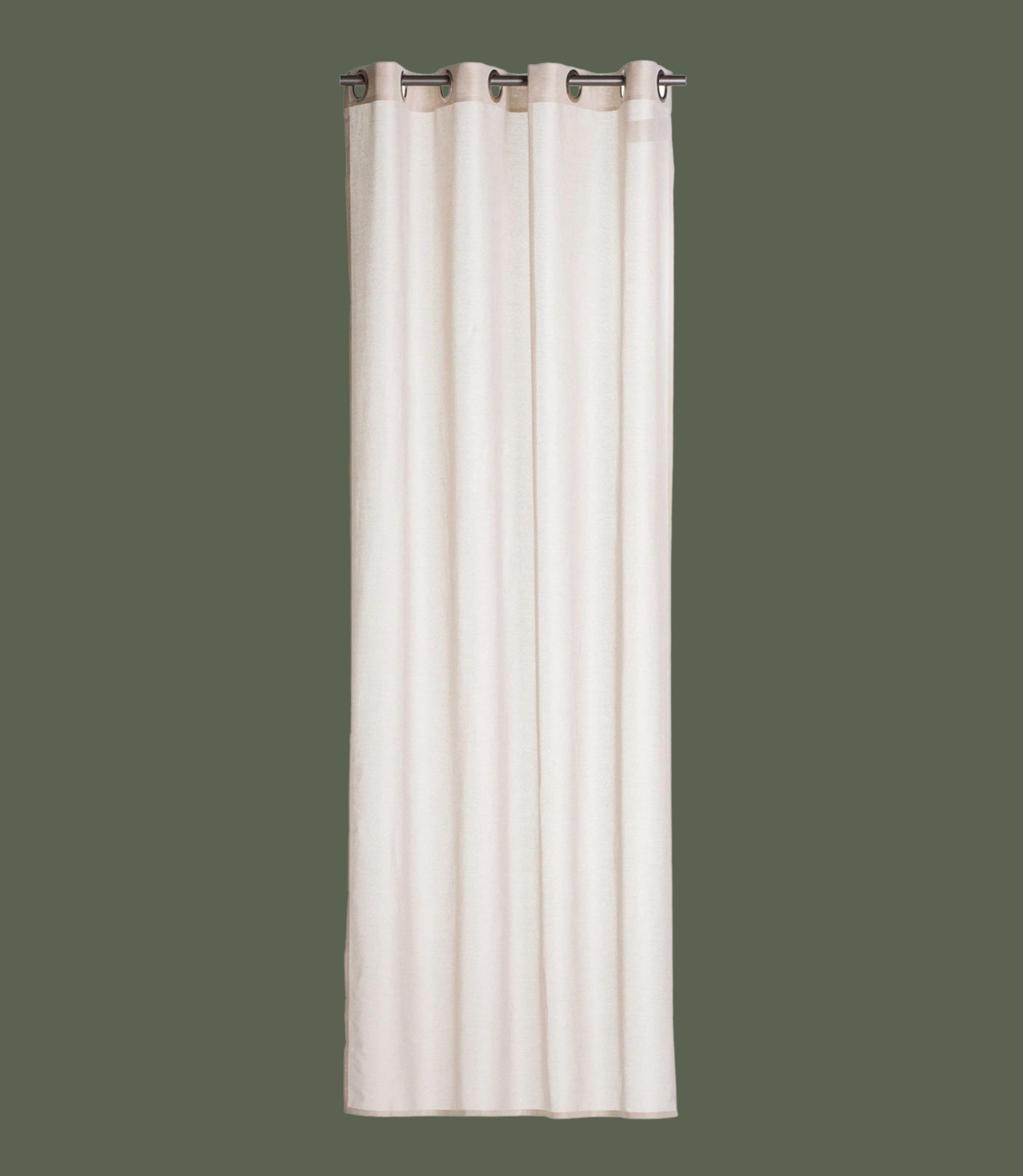 Ösenvorhang Costa Rica Webstoff Hellbeige