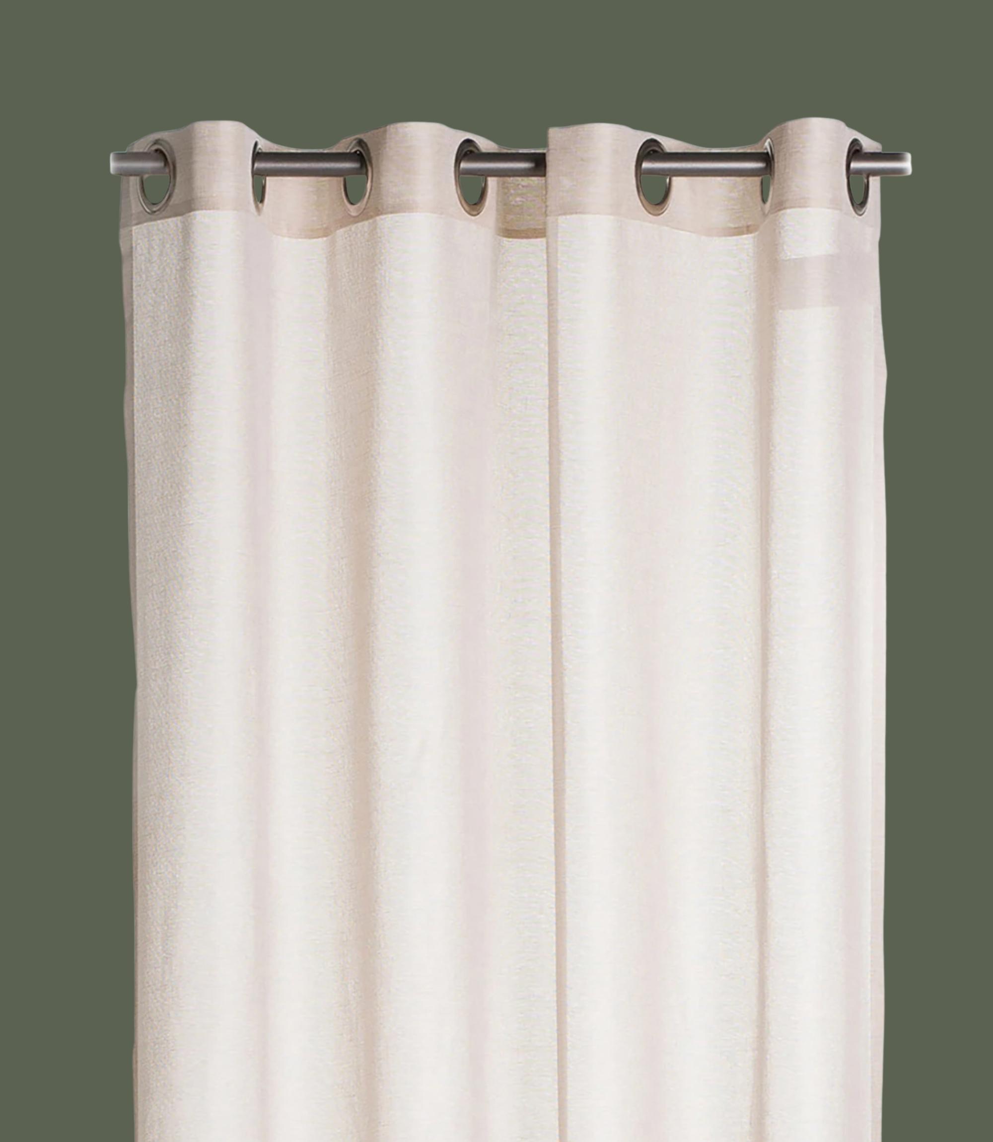 Ösenvorhang Costa Rica Webstoff Hellbeige